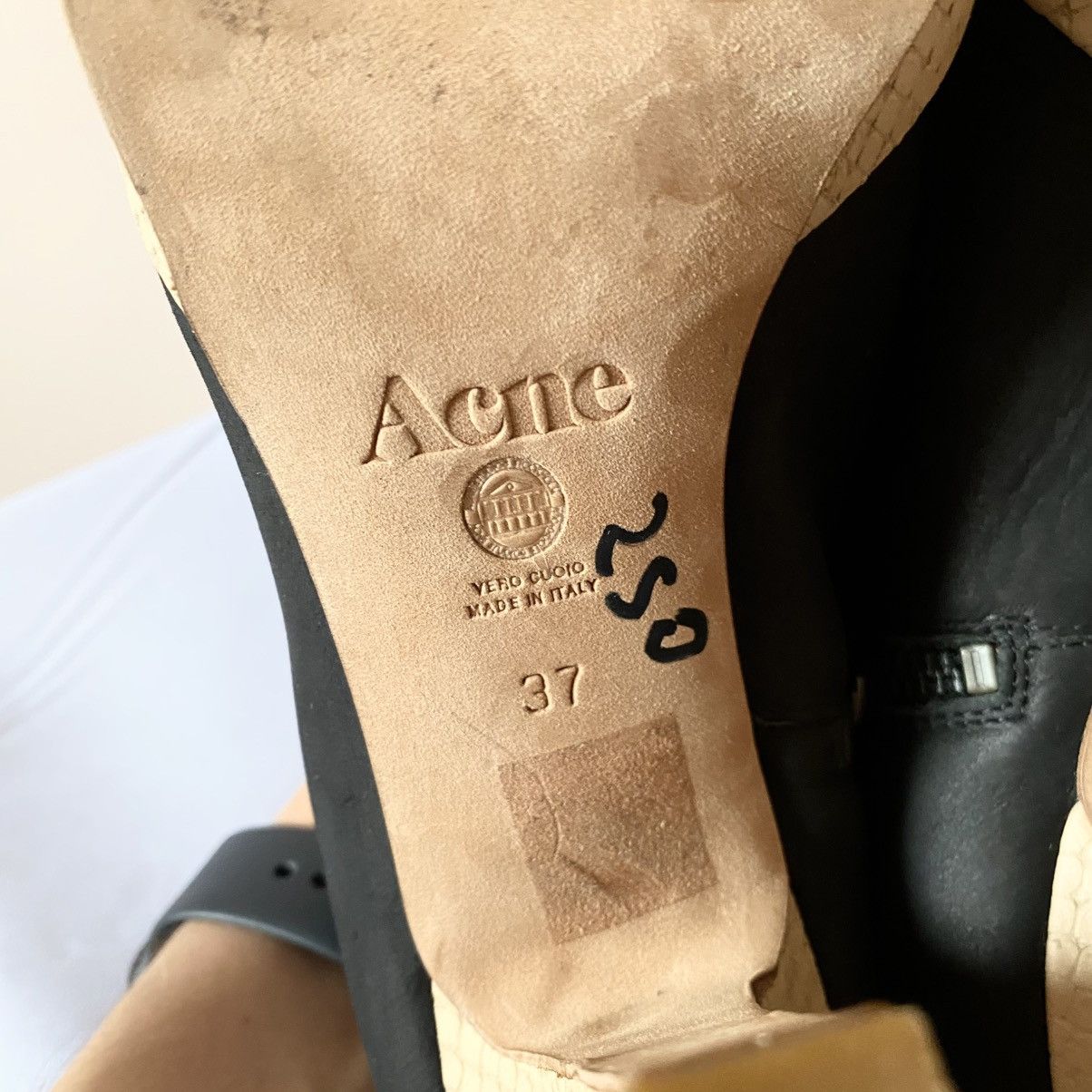 Acne Studios Acne Studios Black Snake Skin Heels Boots Office Vibe Y2K Size US 7 / IT 37 - 9 Thumbnail