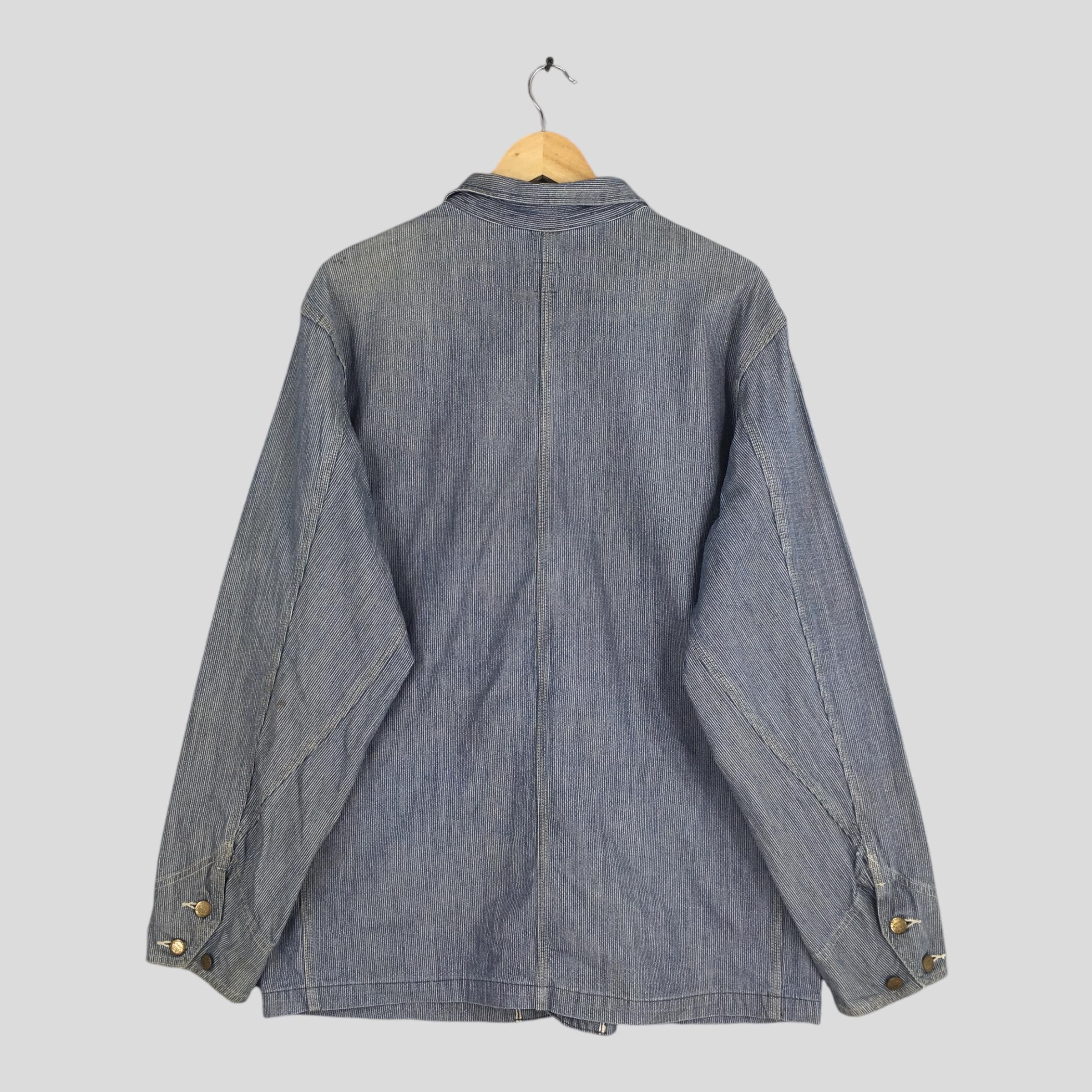 Sugar Cane Vintage 90s Sugar Cane Hickory Stripes Chore Jacket Large Size US L / EU 52-54 / 3 - 7 Thumbnail