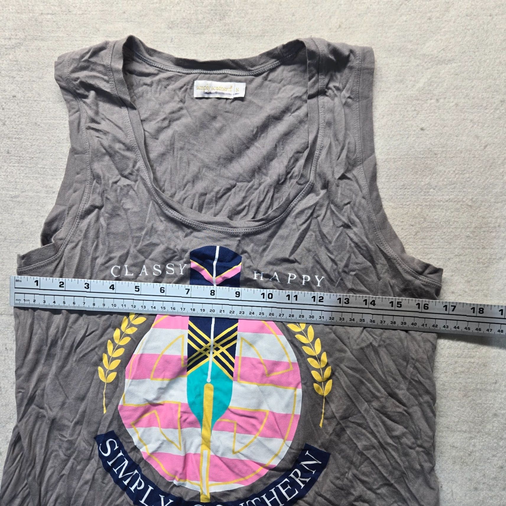 Vintage Simply Southern Women's T-Shirt Adult Small Gray Casual Short Sleeve Logo All Seasons Size S / US 4 / IT 40 - 5 Thumbnail