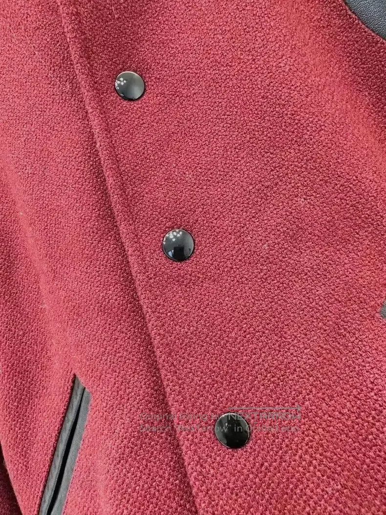Yves Saint Laurent YSL Burgundy Classic Varsity Jacket. Size US S / EU 44-46 / 1 - 5 Thumbnail