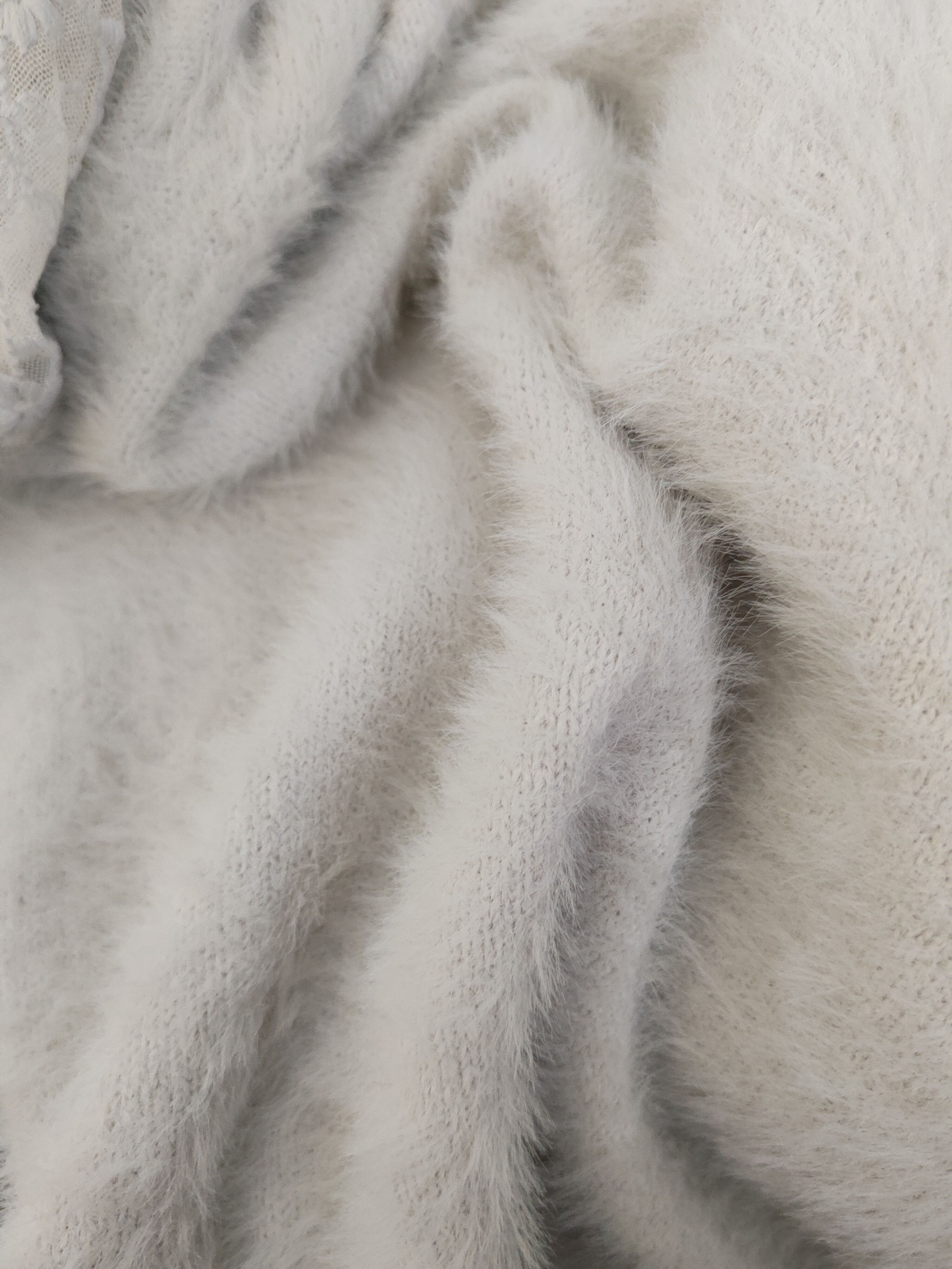 Japanese Brand Ingni Light Gray Shag Shaggy Fur Mohair Knitwear #W2148 Size M / US 6-8 / IT 42-44 - 13 Thumbnail