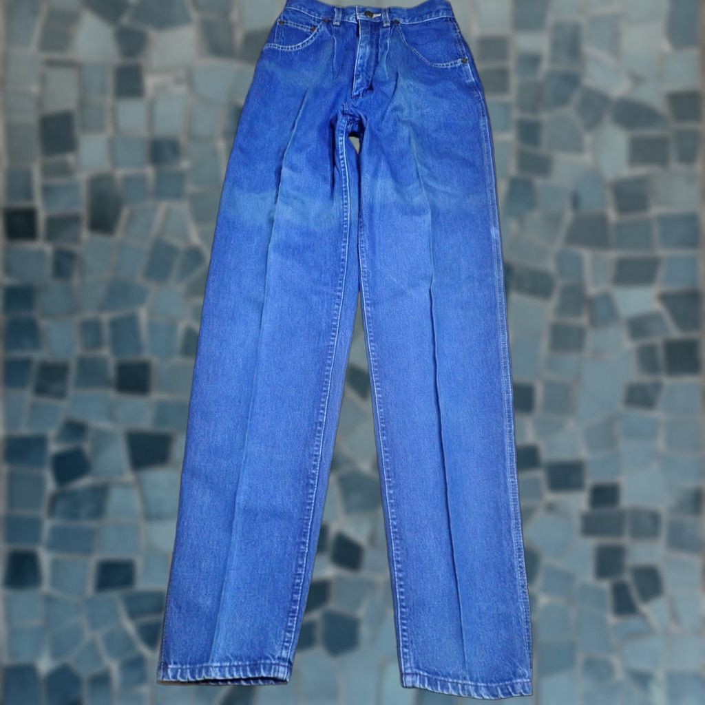 Lee Vintage 1970s Lee Riders 5 Pocket High Rise Jeans Size 7 Blue Size 28" / US 6 / IT 42 - 1 Thumbnail