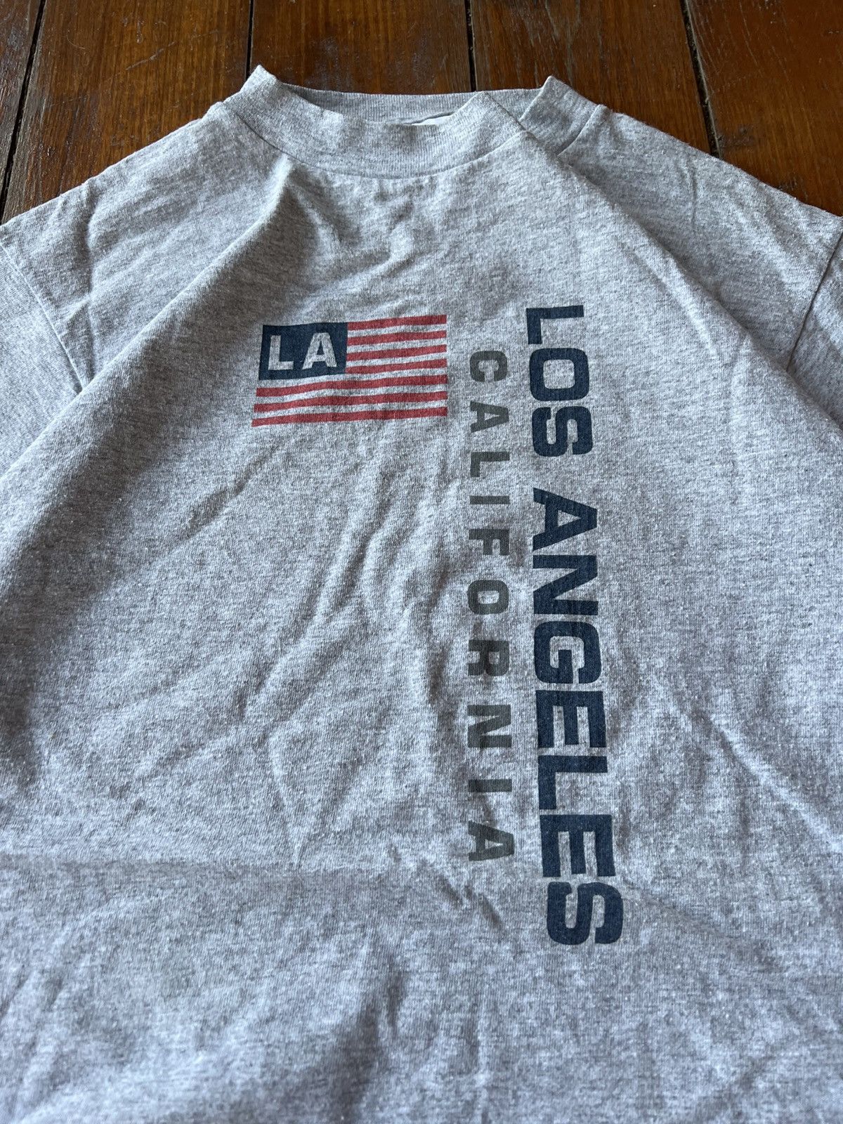 Vintage VINTAGE 90’S LOS ANGELES CALIFORNIA AMERICAN FLAG T SHIRT Size US L / EU 52-54 / 3 - 3 Thumbnail
