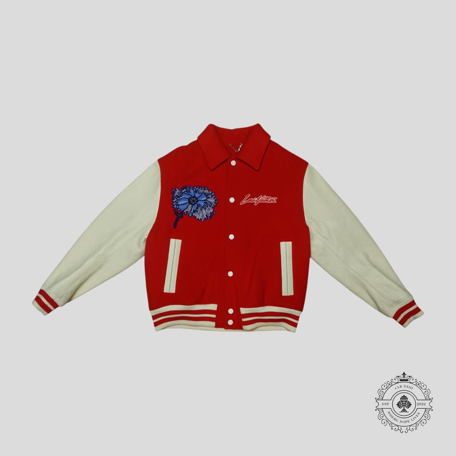 Louis Vuitton Louis Vuitton x Yayoi Kusama Flower Varsity Jacket in Red Size US L / EU 52-54 / 3 - 1 Thumbnail