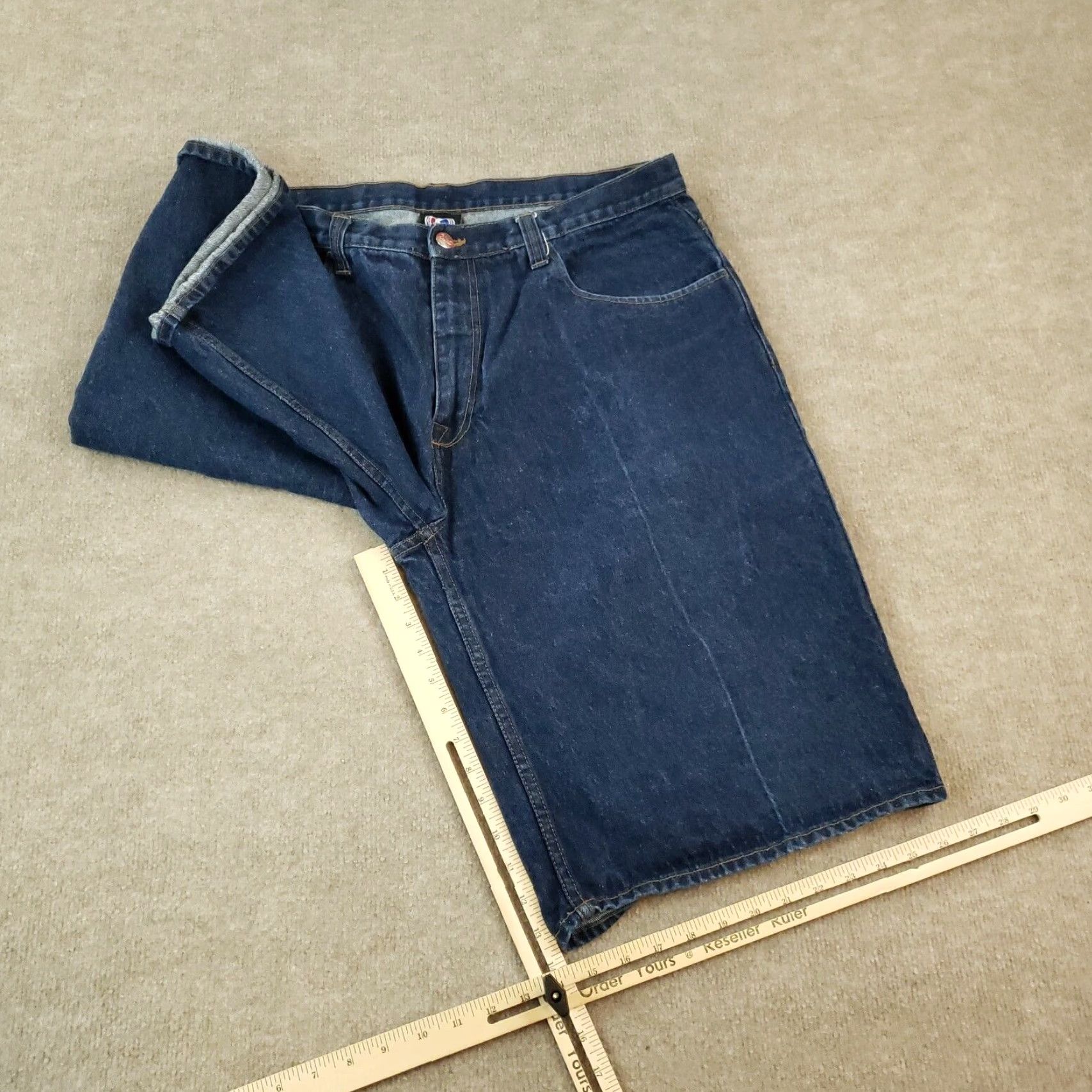 Vintage G Unit Mens Blue Denim Shorts Size 38 Classic Straight Leg Bermuda Style Size US 38 / EU 54 - 2 Thumbnail