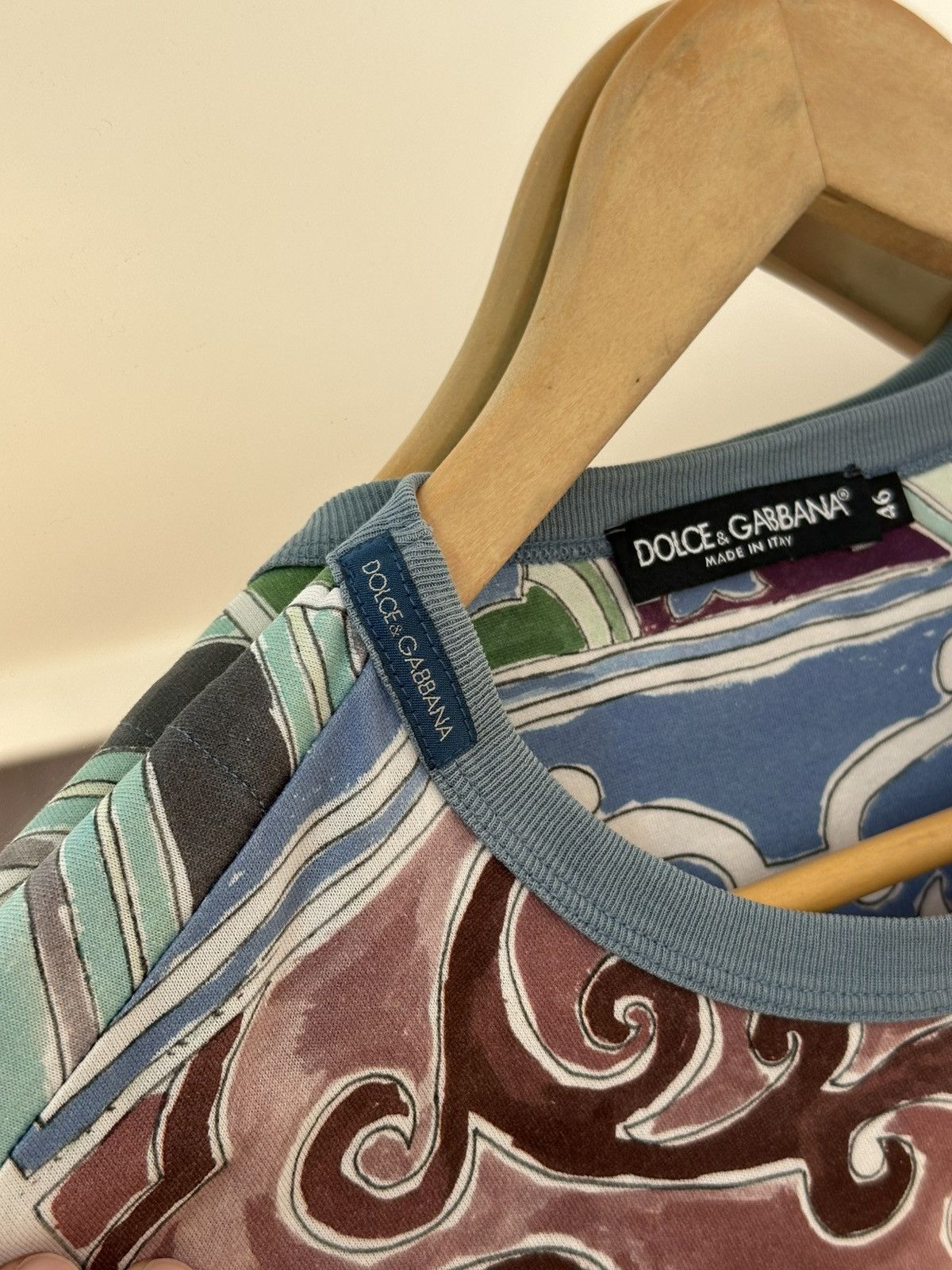 Dolce & Gabbana Vintage Dolce & Gabbana Artisanal Art Print T-Shirt 00’s Size US S / EU 44-46 / 1 - 11 Thumbnail