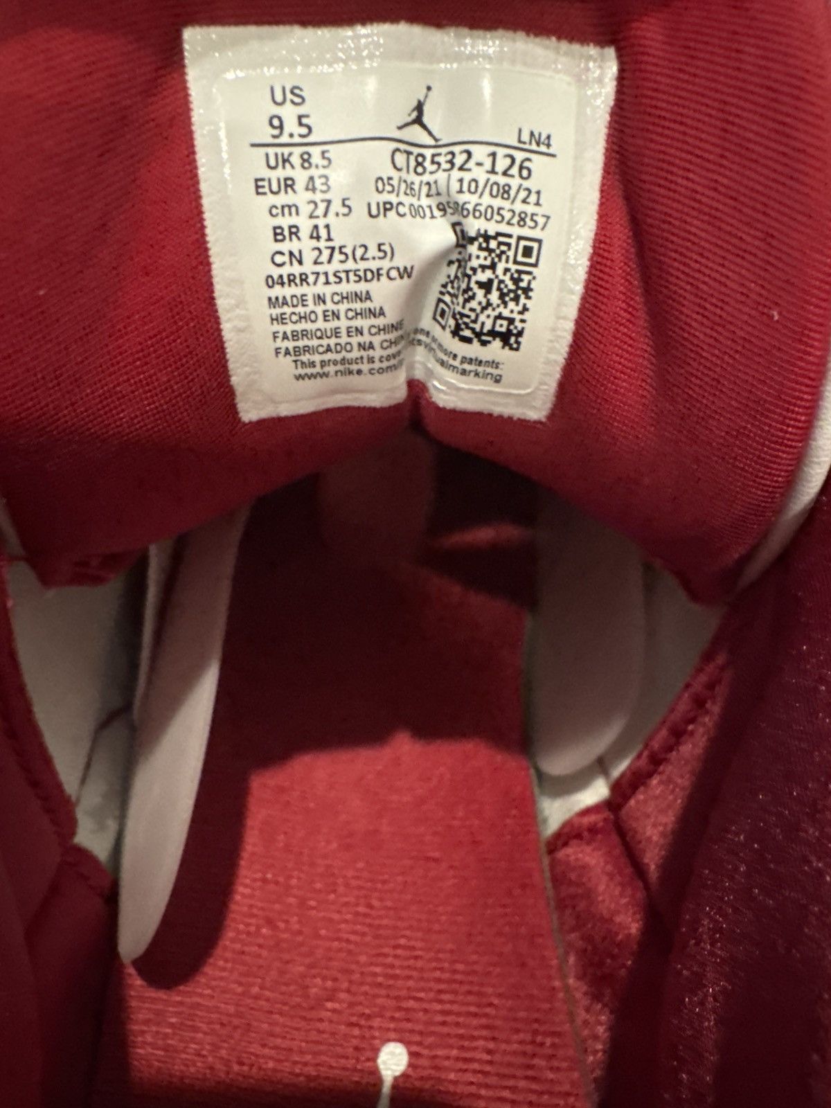 Jordan Brand Jordan 3 Cardinal Red Size US 9.5 / EU 42-43 - 7 Thumbnail