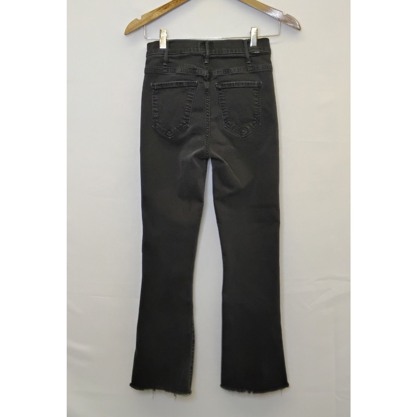 MOTHER Mother The Hustler Ankle Fray Jeans Women's 25x25 Black Wash Size 25" / US 0 / IT 36 - 3 Thumbnail