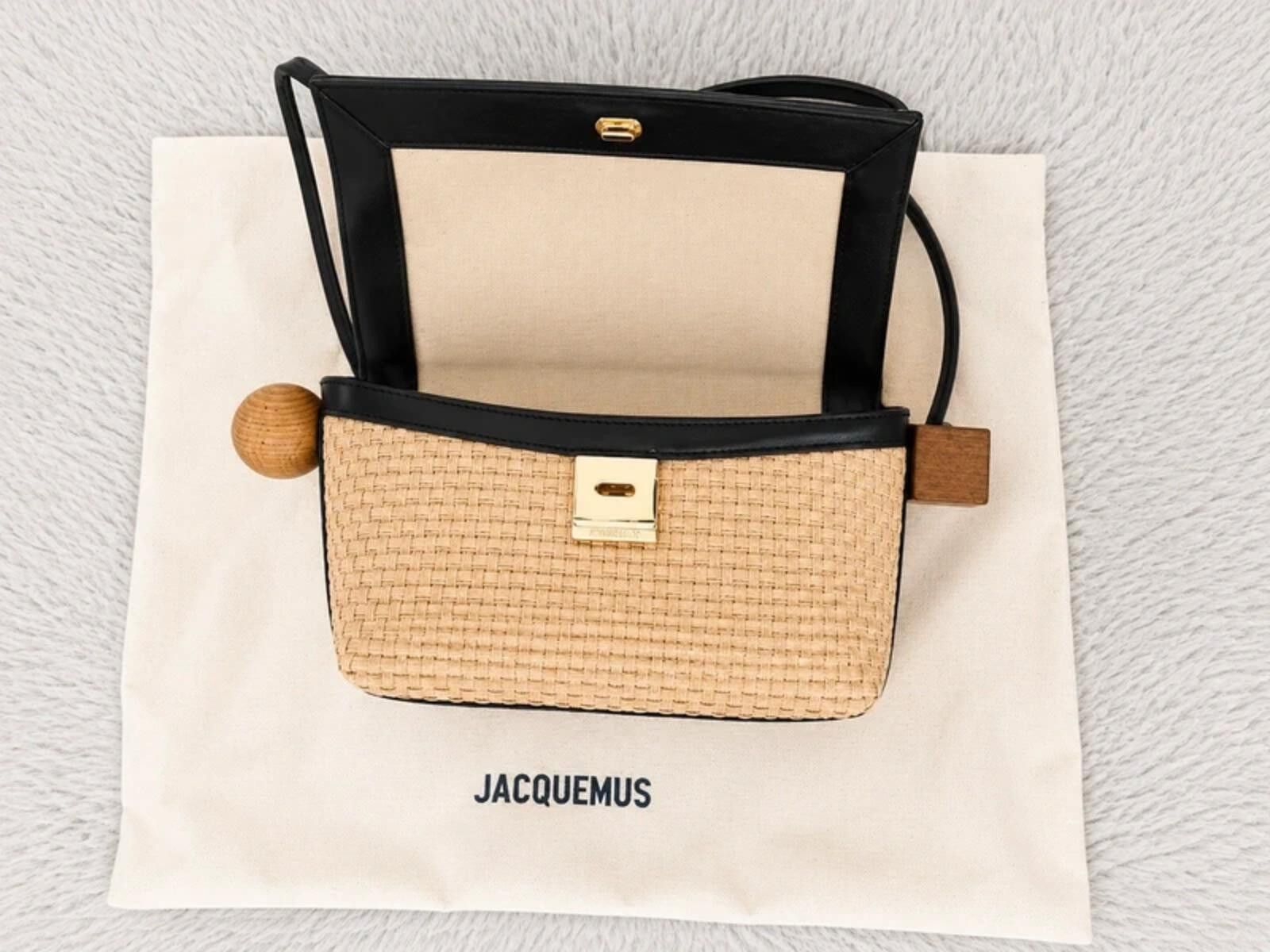 Jacquemus Jacquemus Le Rond Geometric Raffia Shoulder Bag Size ONE SIZE - 3 Thumbnail