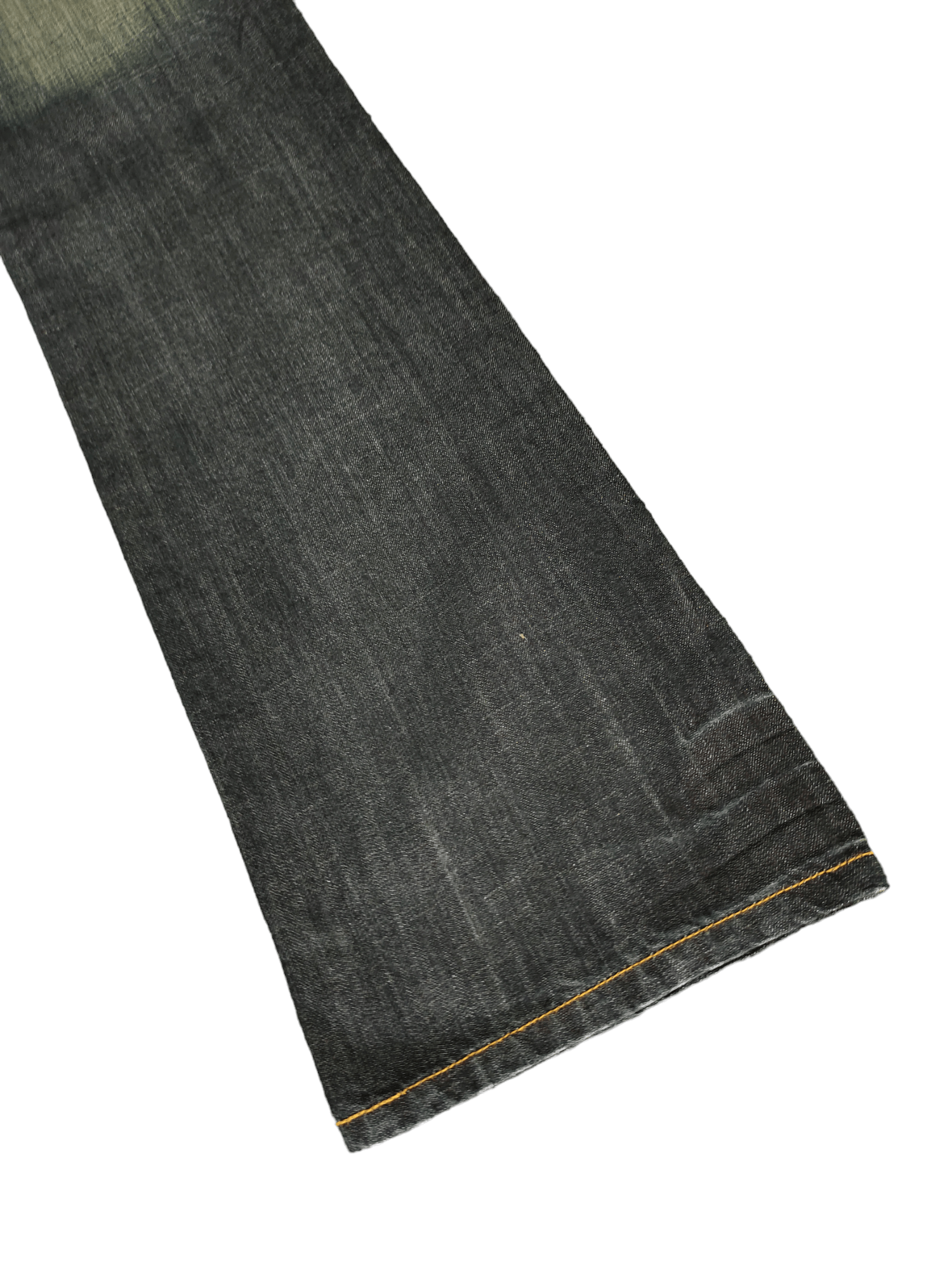 Japanese Brand Flare Jeans Avice Suspender Bondage Faded Boot Cut Goa Style Size US 29 - 19 Thumbnail