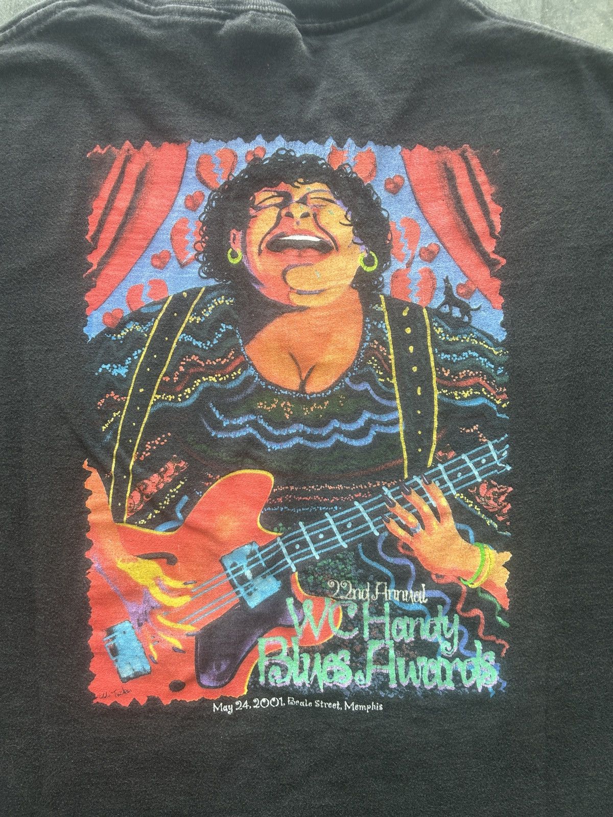 Hanes × Vintage Vintage Y2K Faded Black Blues Awards Graphic Tee Beale St Size US XL / EU 56 / 4 - 3 Thumbnail