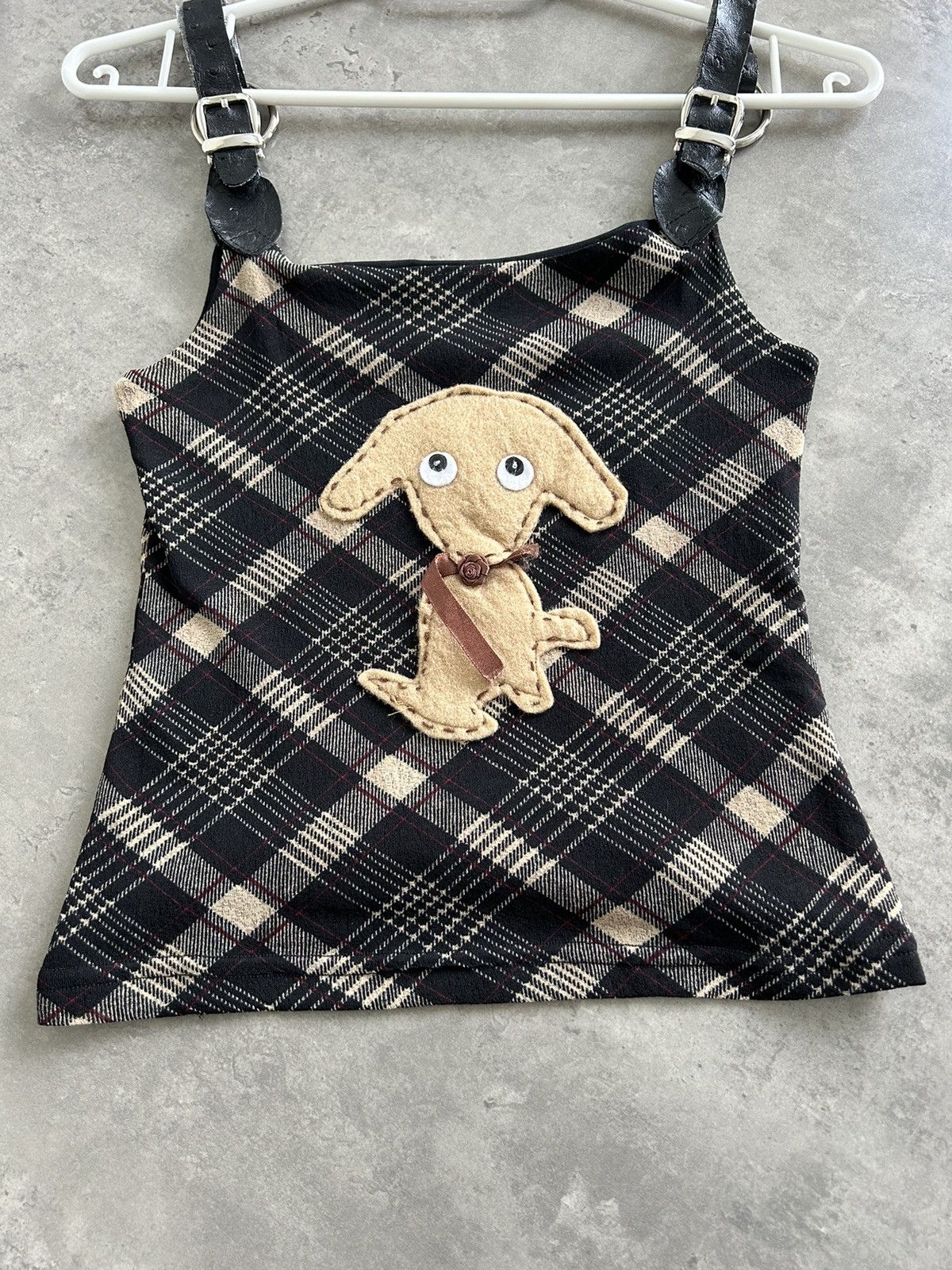 Vintage Cute Vintage Top With Dog Y2K 2000s 90s Rectangle blanc Size XS / US 0-2 / IT 36-38 - 2 Thumbnail