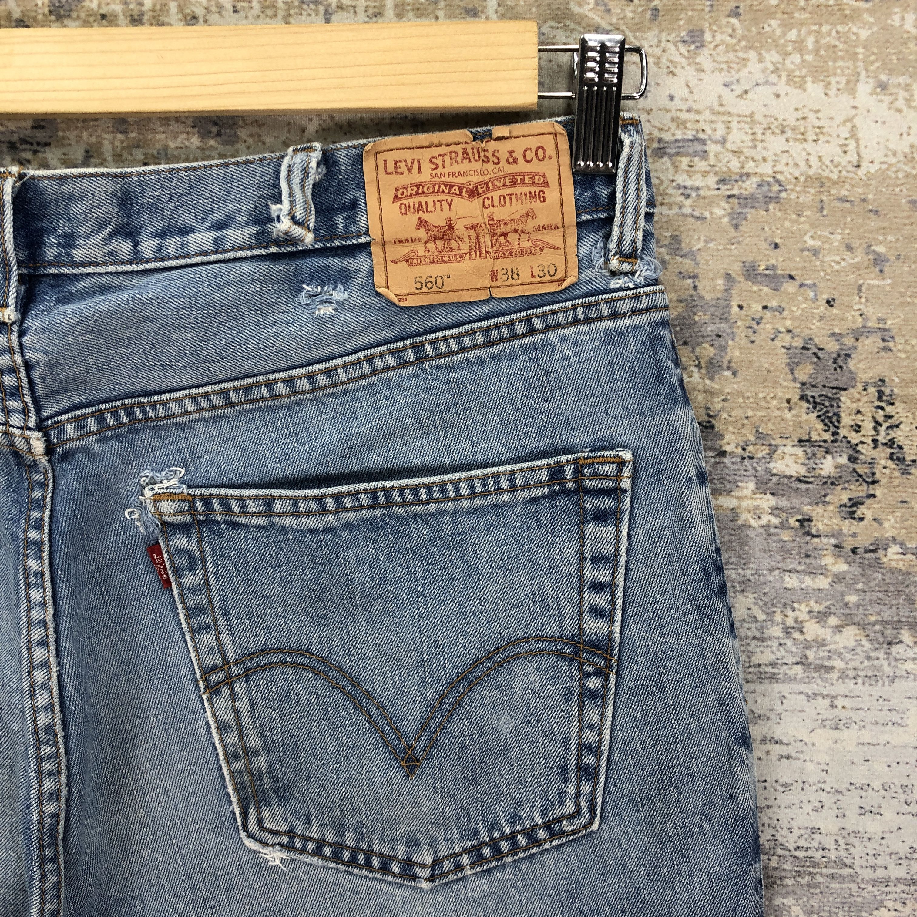 Levi's Vintage Y2K Levis Light Wash Jeans Levi's Sun Faded Denim Size US 36 / EU 52 - 5 Thumbnail