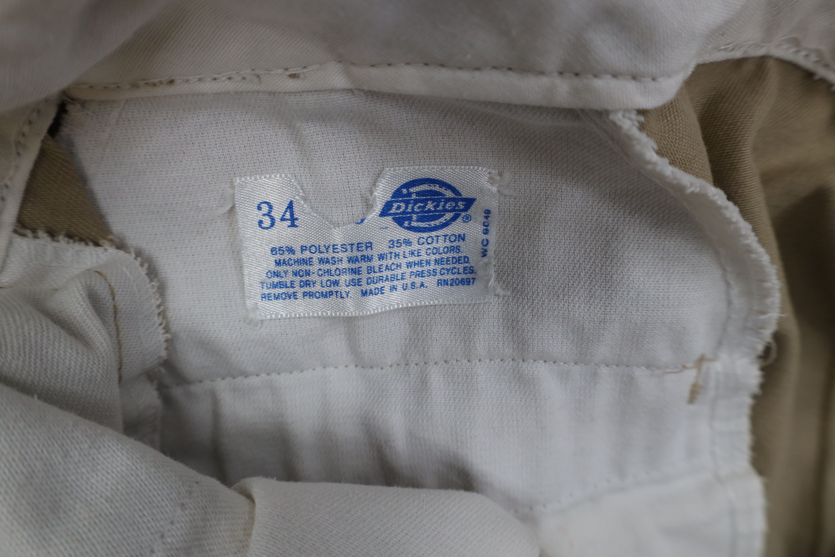 Dickies Vintage 70s Dickies Wide Leg Twill Pants Workwear Beige USA Size US 34 / EU 50 - 10 Thumbnail