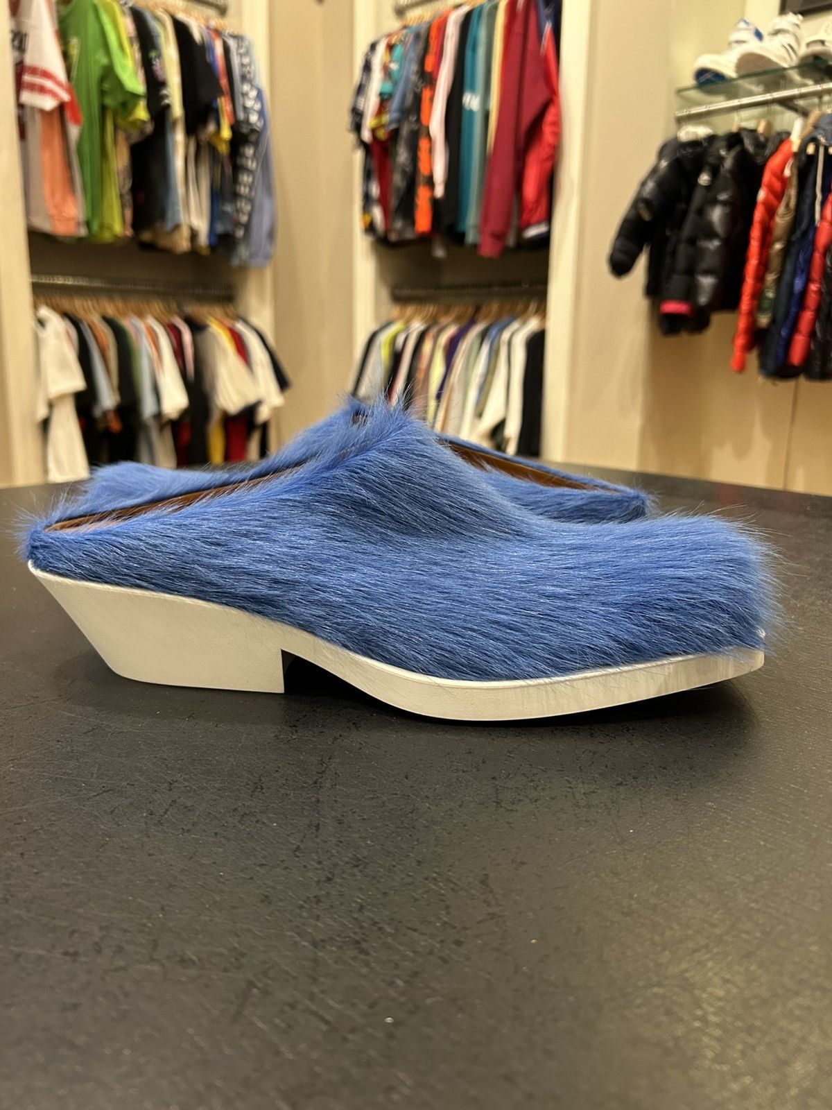 Marni Marni Mohair Slip On Loafer - Blue Size US 12 / EU 45 - 3 Thumbnail