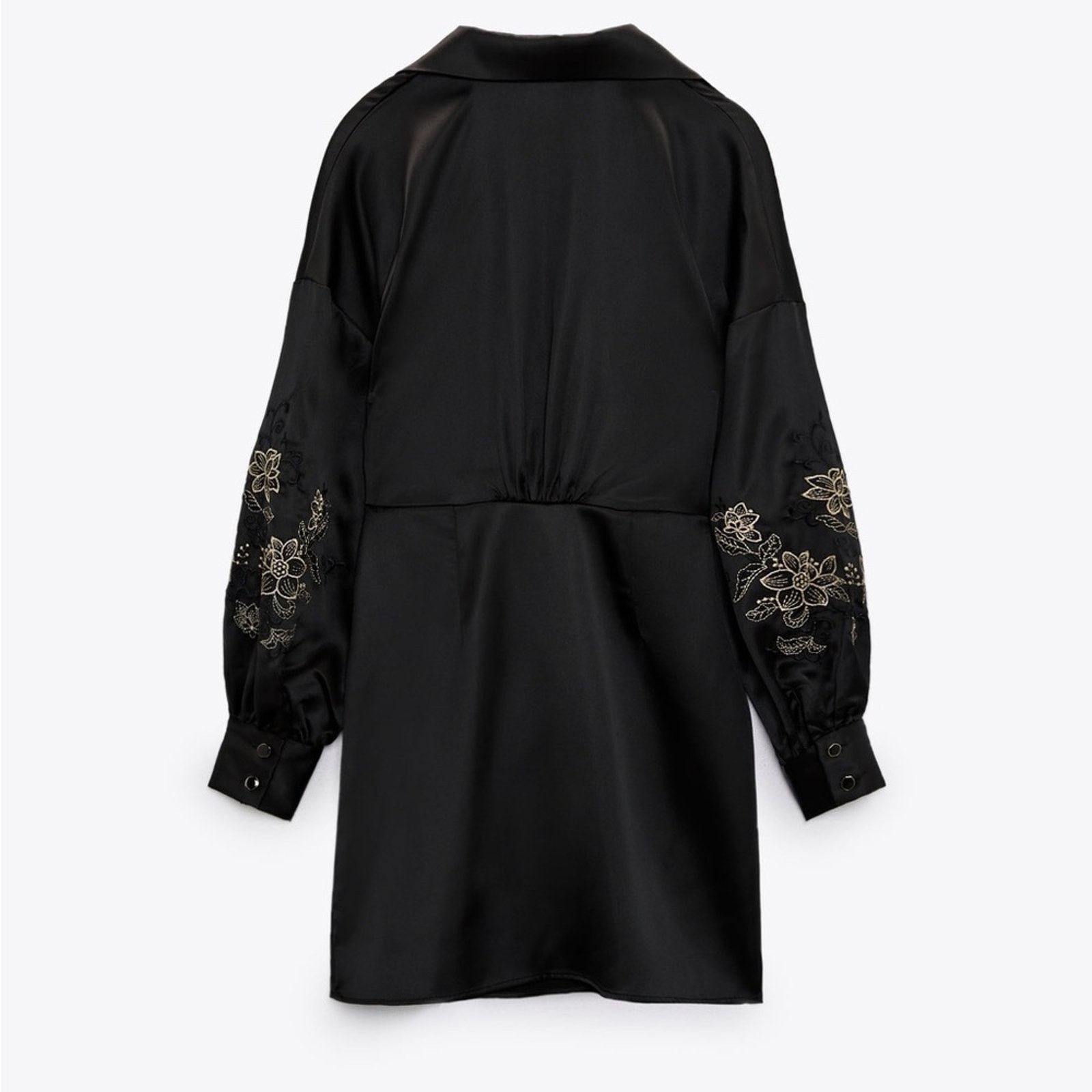 Zara ZARA BLOGGER FAVORITE EMBROIDERED SATIN EFFECT DRESS Size S / US 4 / IT 40 - 8 Thumbnail