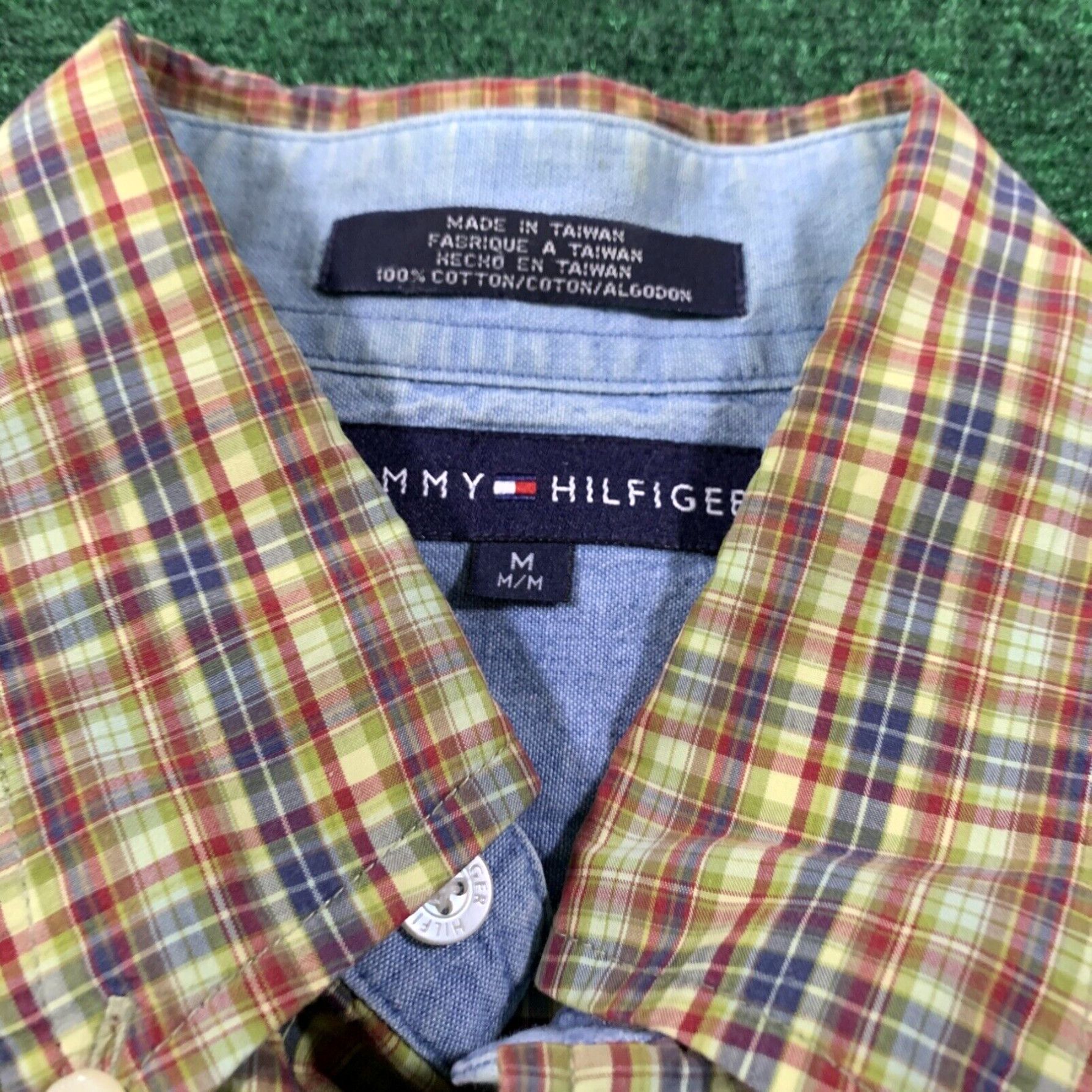 Tommy Hilfiger Tommy Hilfiger Shirt Mens Medium Multicolor Button Up Short Sleeve Plaid Preppy Size US M / EU 48-50 / 2 - 2 Thumbnail