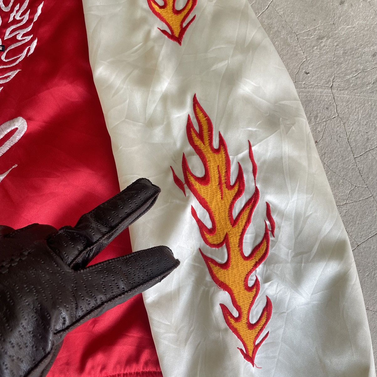 Hysteric Glamour Red Hot Devil Flame Embroidery Sukajan Souvier Bomber Jacket Size US S / EU 44-46 / 1 - 17 Thumbnail