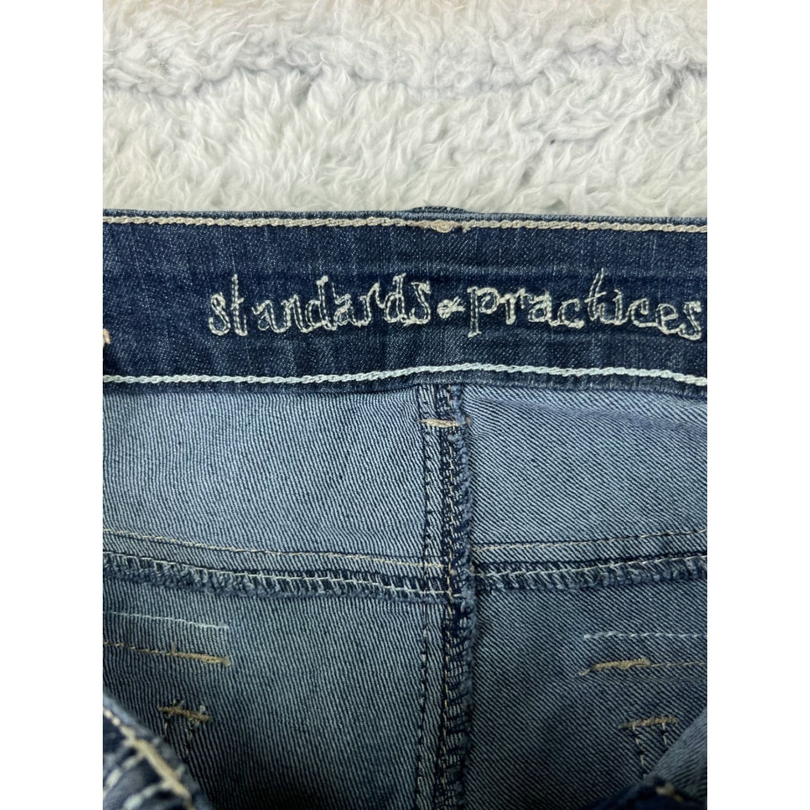 Denime Womens Standard Practice Jeans Denim Blue Bootcut 11 Pants Embroidered Cotton Size 30" / US 8 / IT 44 - 3 Thumbnail