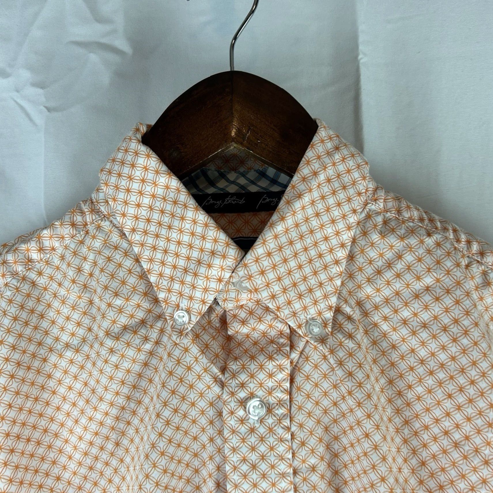 Wrangler VINTAGE Wrangler George Strait Shirt Mens M Orange Geometric Button Long Sleeve Flaw Size US M / EU 48-50 / 2 - 4 Thumbnail