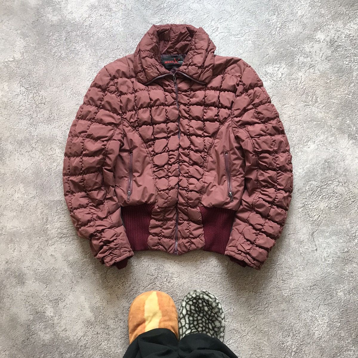 Vintage Vintage 90s Quilted Puffer Bomber Jacket Streetwear Logo L Size L / US 10 / IT 46 - 1 Thumbnail