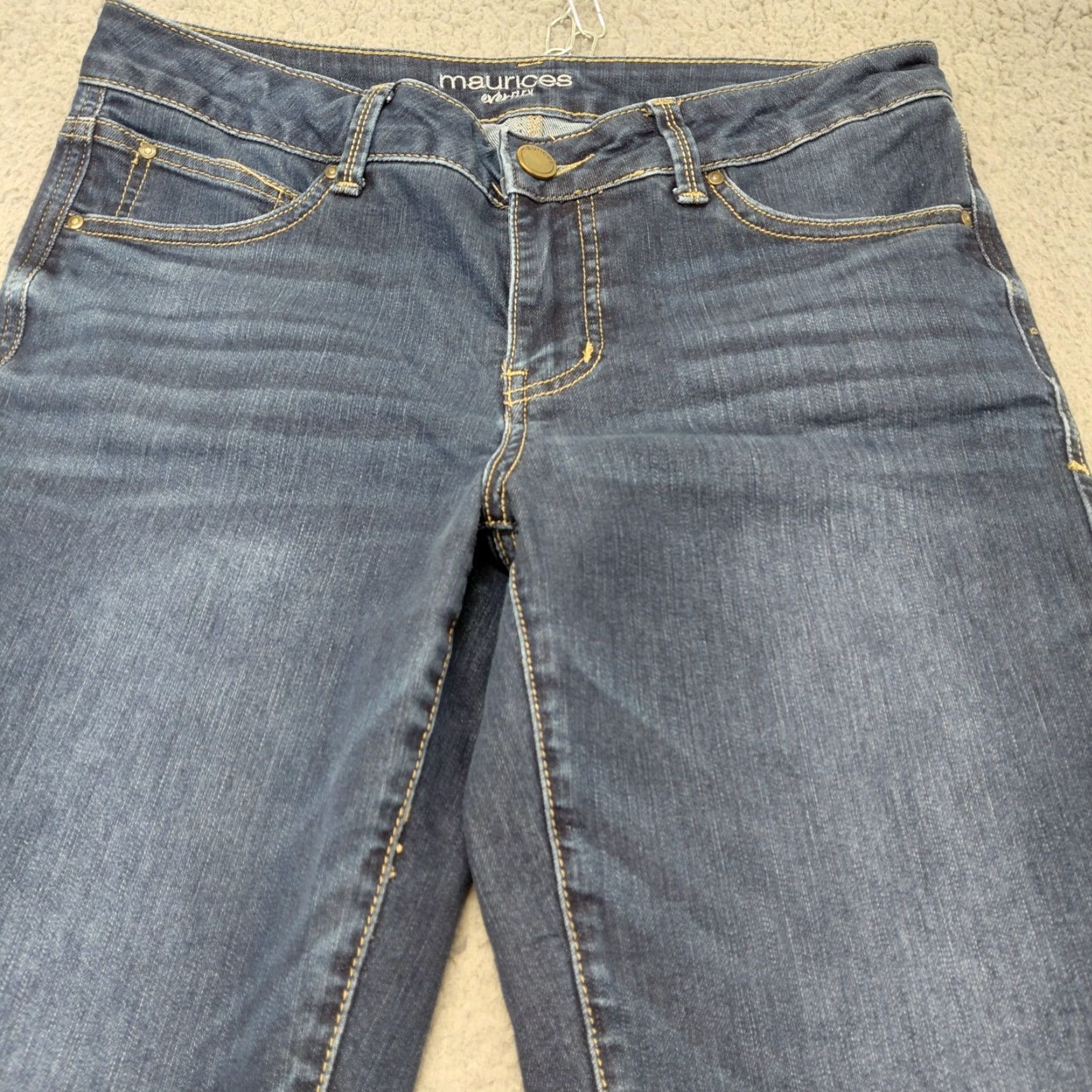 Vintage Maurices Jeans Women's 29x29 Blue Denim Bootcut Mid Rise Cotton Blend Jeans Size 29" - 2 Thumbnail