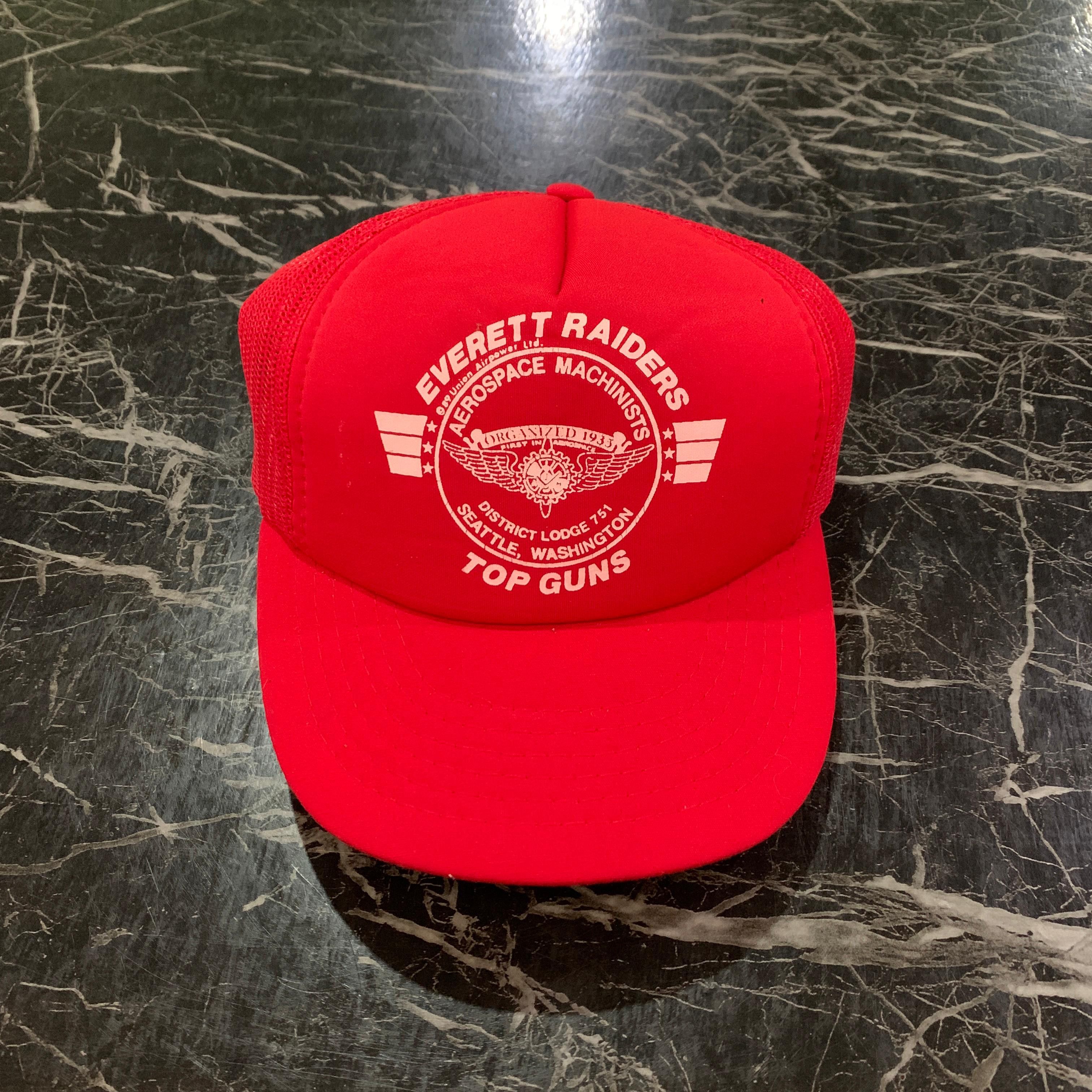 Vintage 💥Vintage Everett Raiders Top Guns Trucker Hat Size ONE SIZE - 1 Thumbnail