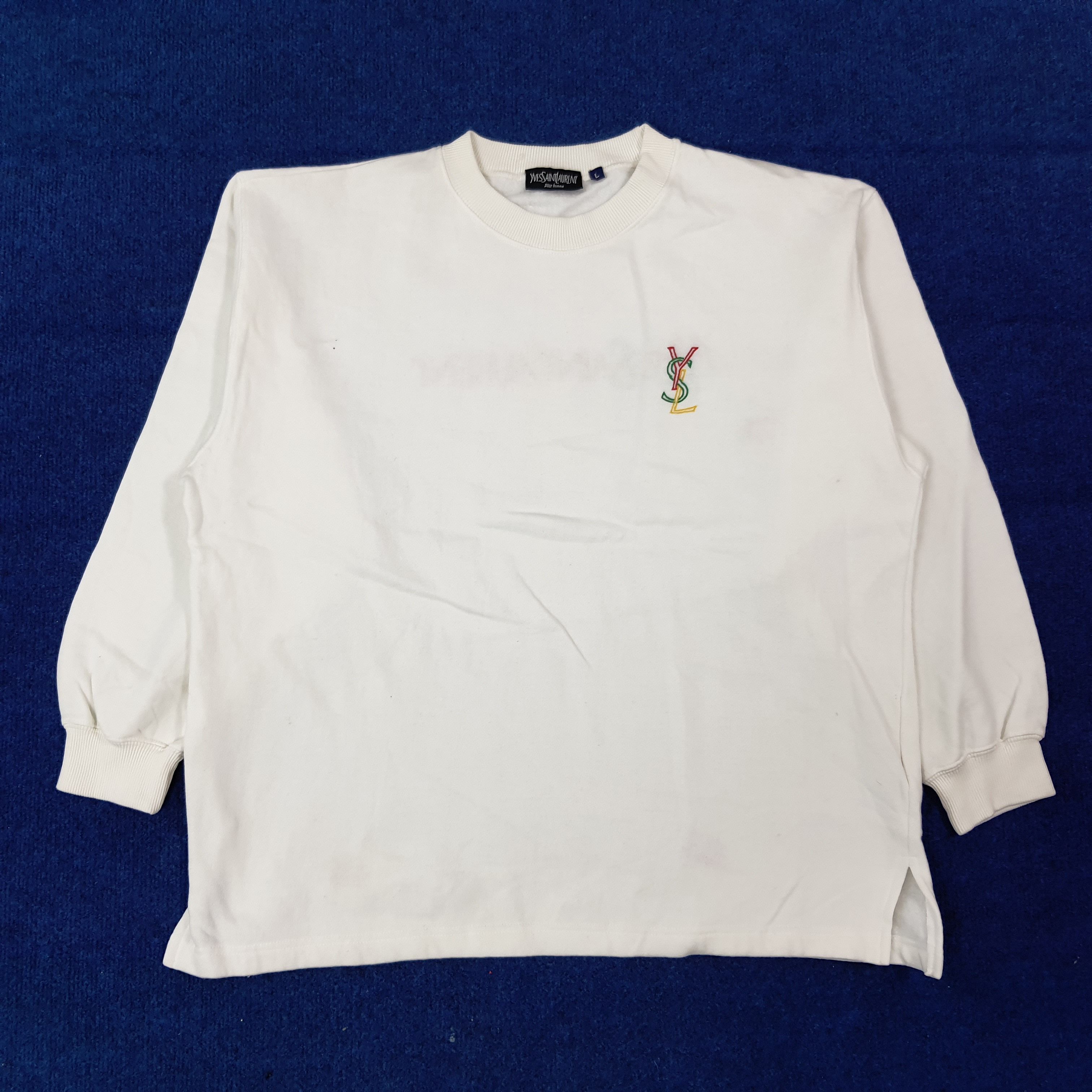 Yves Saint Laurent Vintage YSL Yves Saint Laurent Embroidery Sweatshirt C275N23 Size US L / EU 52-54 / 3 - 4 Thumbnail