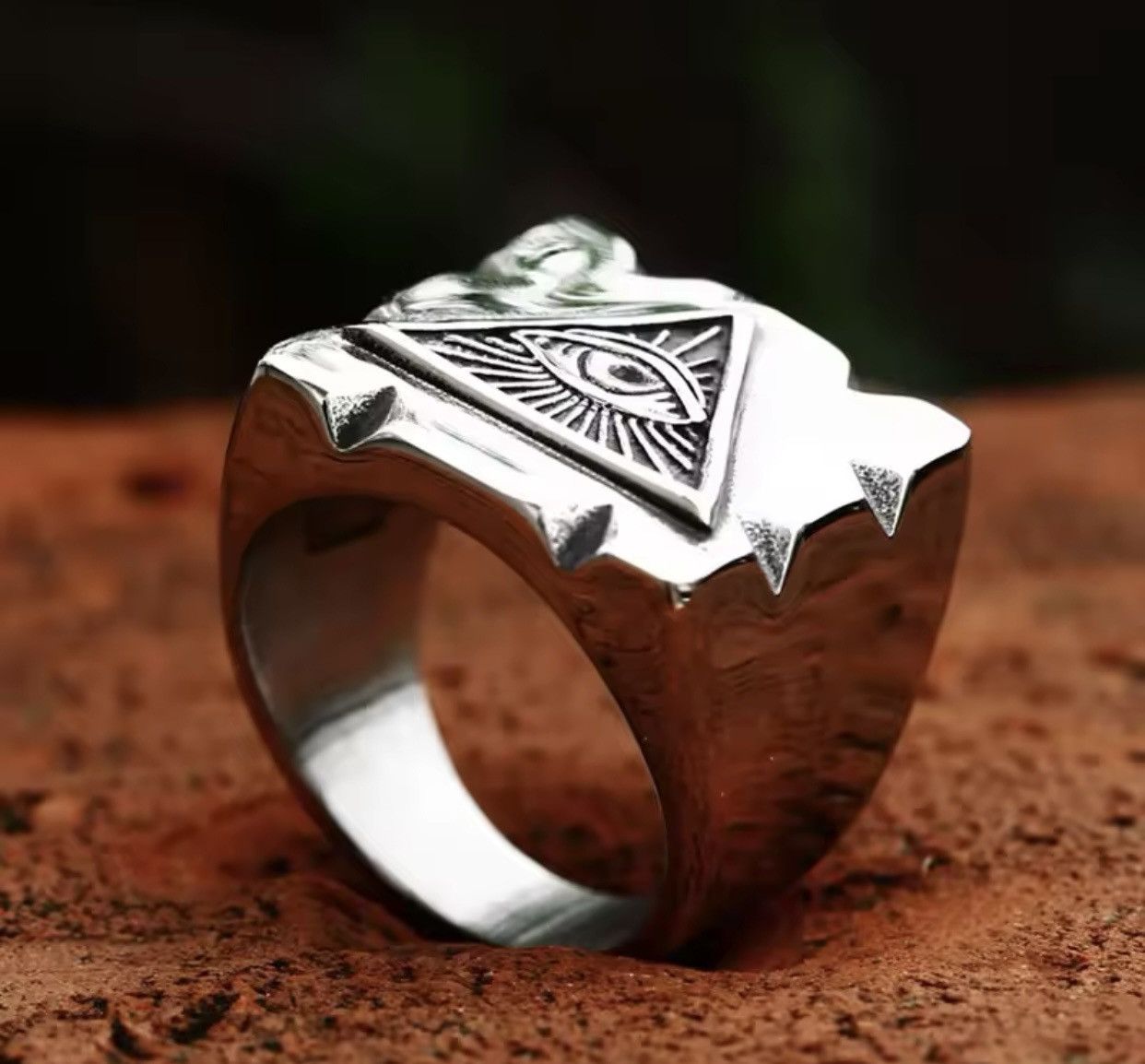 Jewelry × Vintage New Style 316L Stainless Steel Eye of Horus Ring Size ONE SIZE - 3 Thumbnail