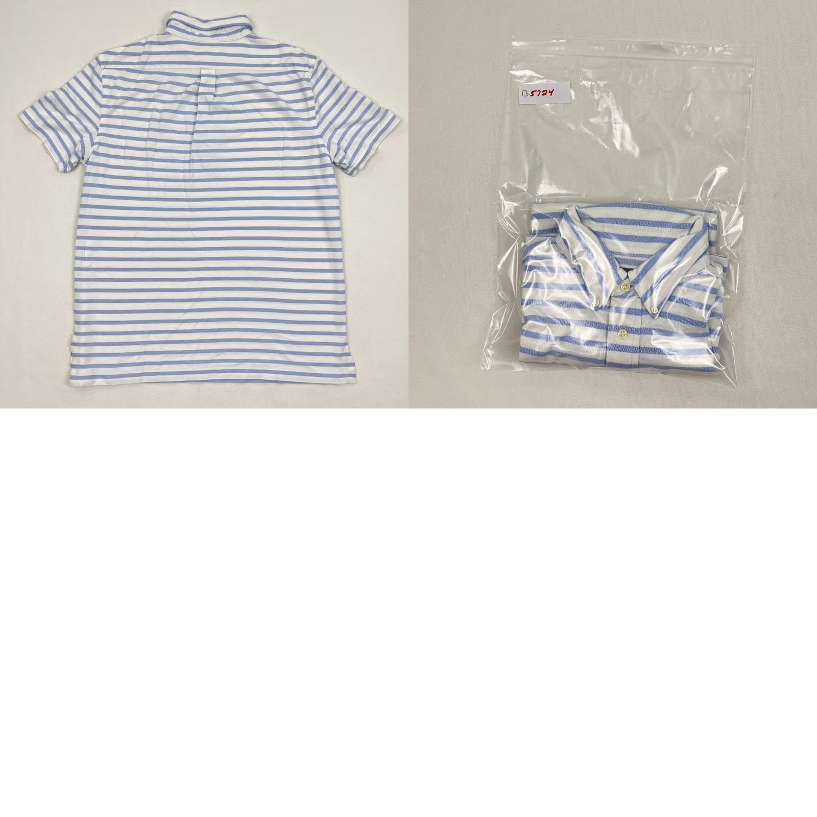 Polo Ralph Lauren Ralph Lauren Polo Shirt Mens L White Blue Striped Knit Oxford Button-Down Preppy Shirt Size US L / EU 52-54 / 3 - 8 Thumbnail
