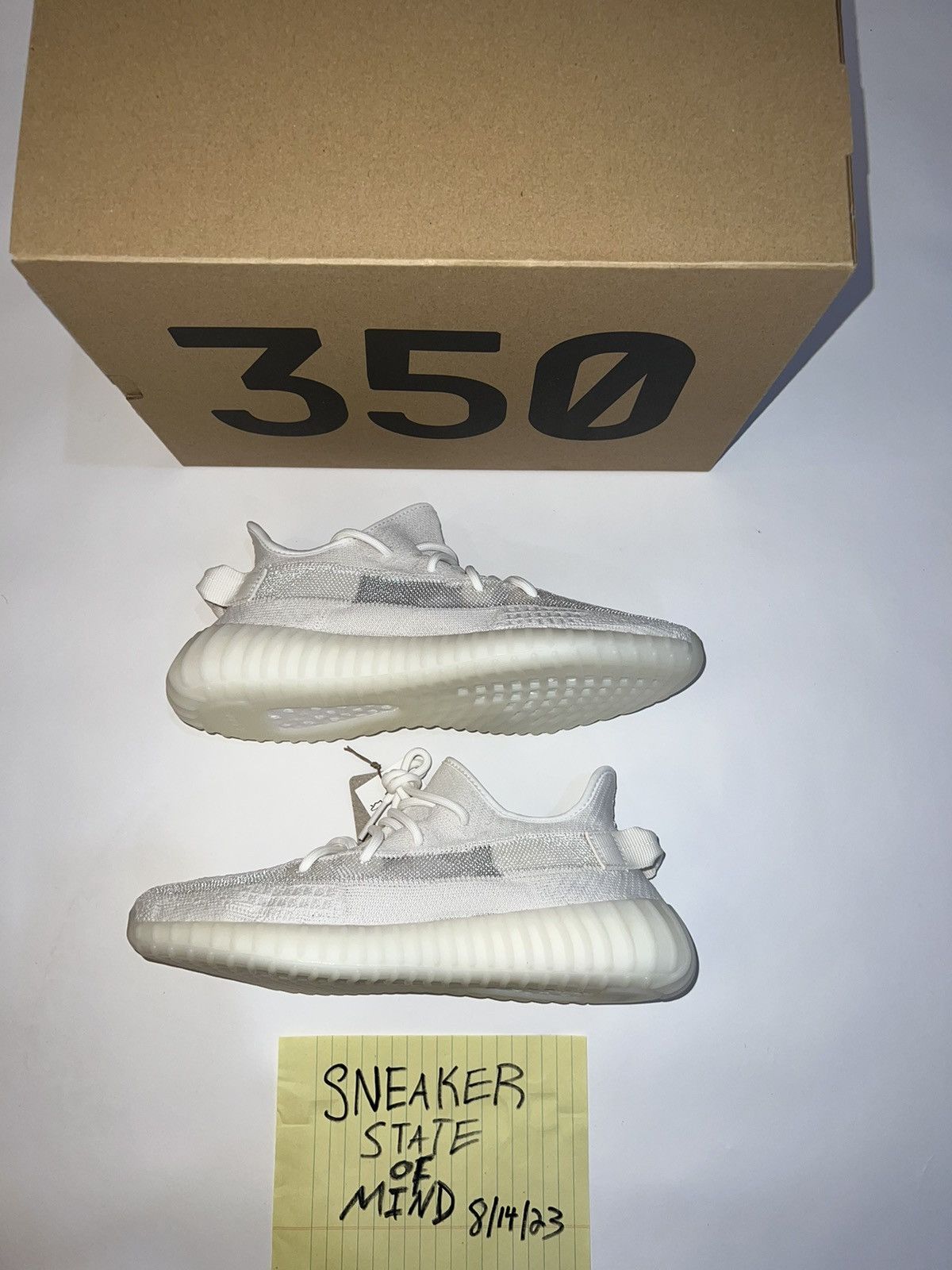 Adidas × Kanye West NEW Adidas Yeezy Boost 350 V2 Bone Colorway Size 9.5 In Hand Size US 9.5 / EU 42-43 - 2 Thumbnail
