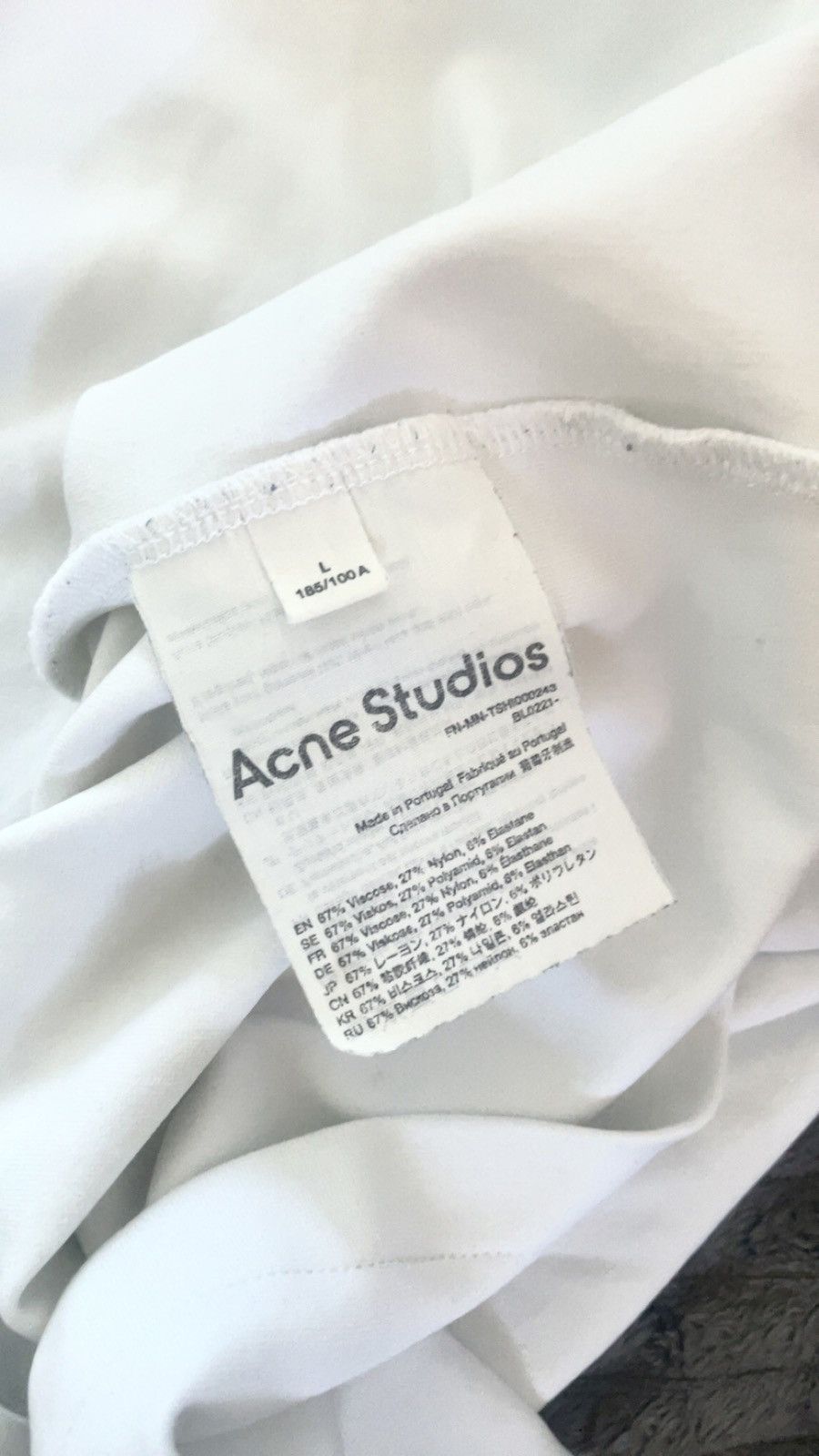Acne Studios Acne Studios Logo Rib T-Shirt - White Size US L / EU 52-54 / 3 - 4 Thumbnail