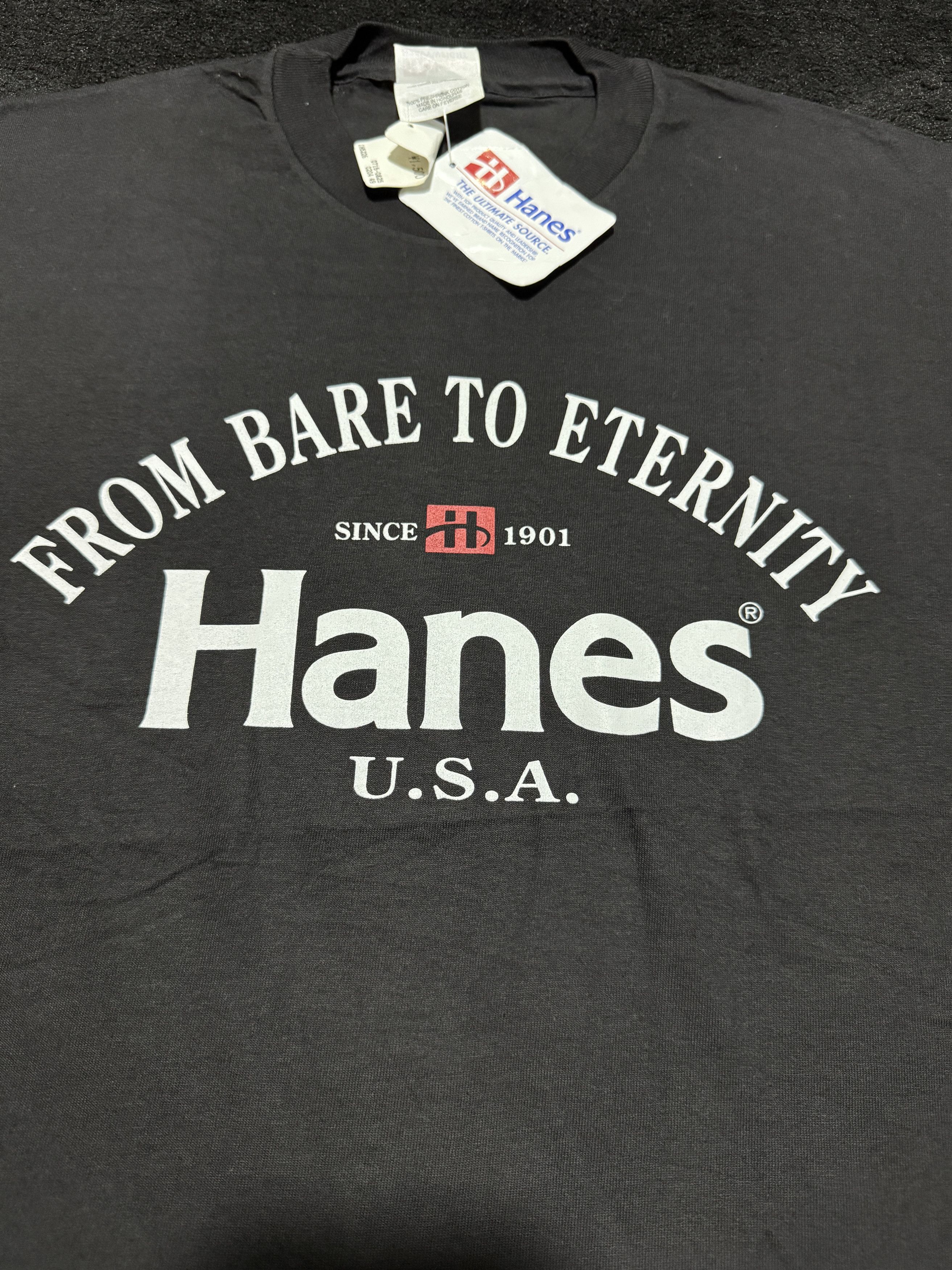 Hanes With Tag Vintage Hanes Big Logo Made In Usa T shirt Size US M / EU 48-50 / 2 - 2 Thumbnail