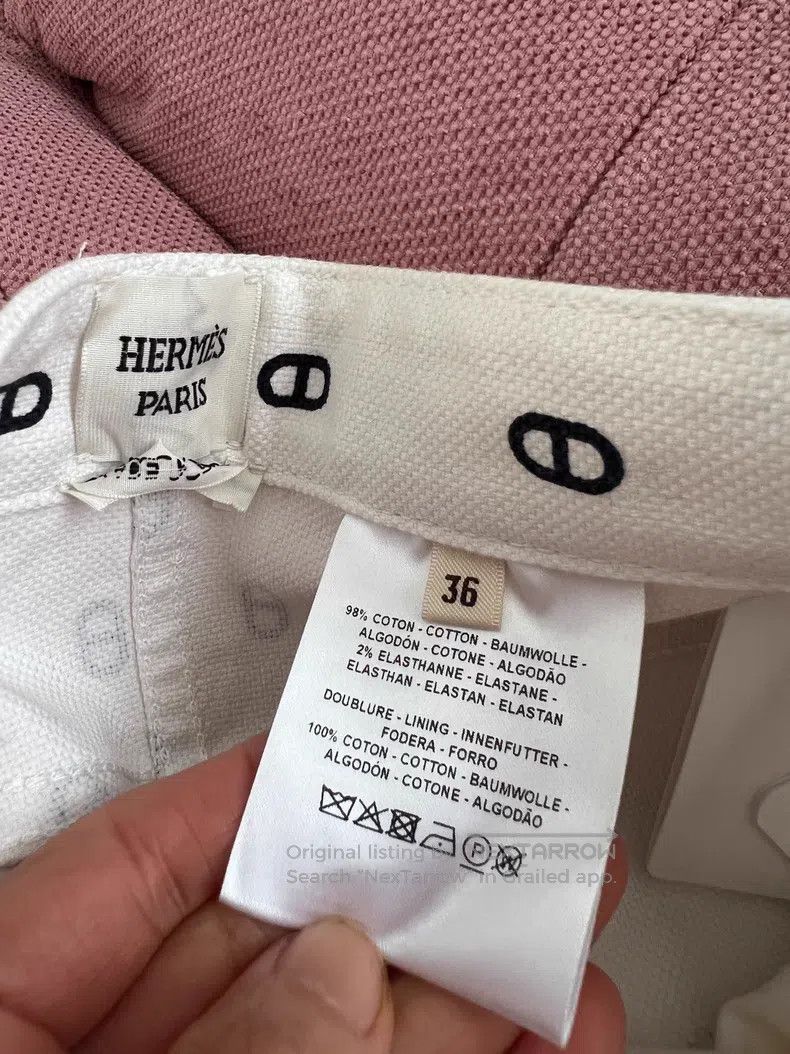 Hermes Hermes Pig nose - white denim jeans Size 24" / US 00 / IT 34 - 2 Thumbnail