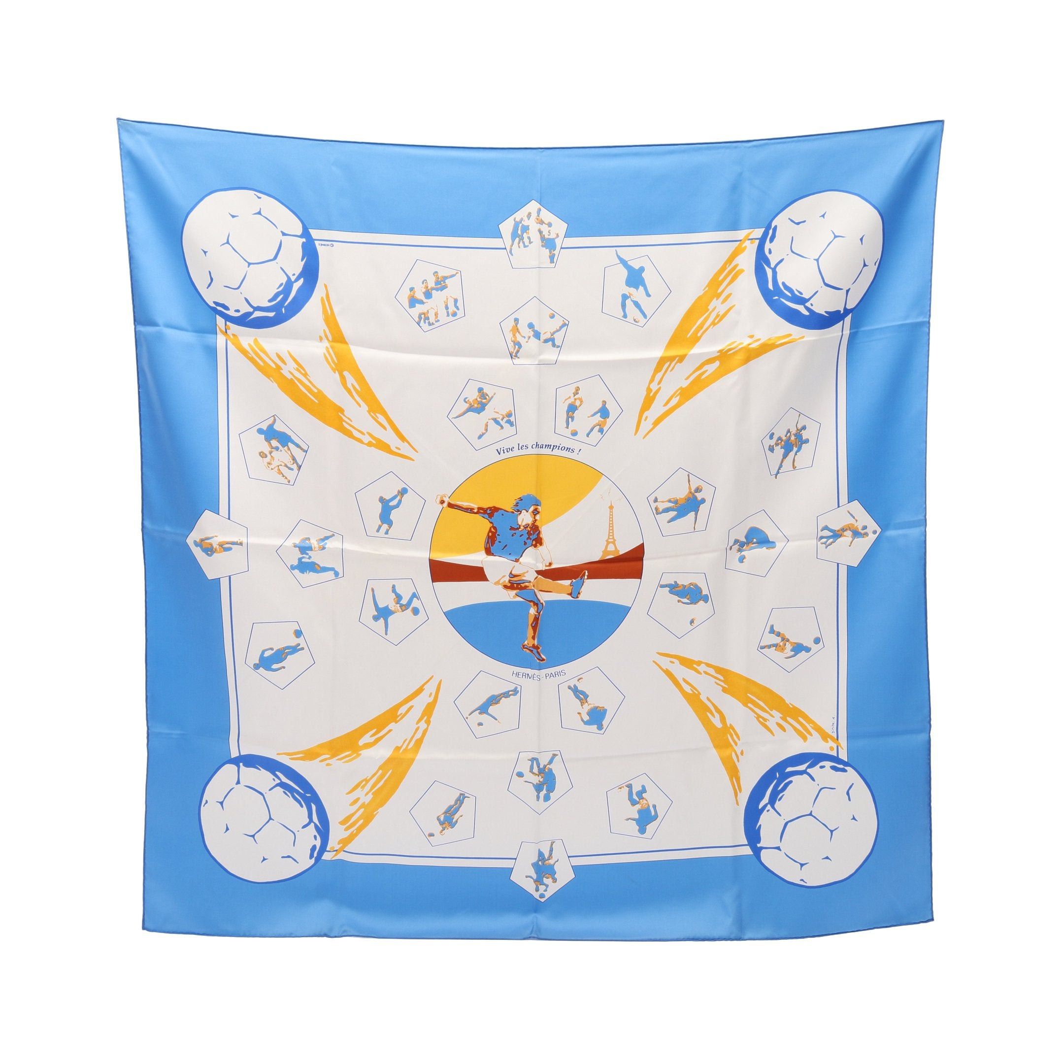 Hermes Hermes Carres 90 Vive Les Champions! Scarf Silk Multicolor Size ONE SIZE - 1 Thumbnail