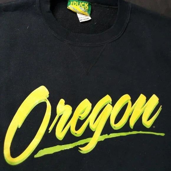 NCAA × Vintage Vintage Oregon Ducks Script Spell Out Crewneck Sweatshirt Size US M / EU 48-50 / 2 - 1 Thumbnail