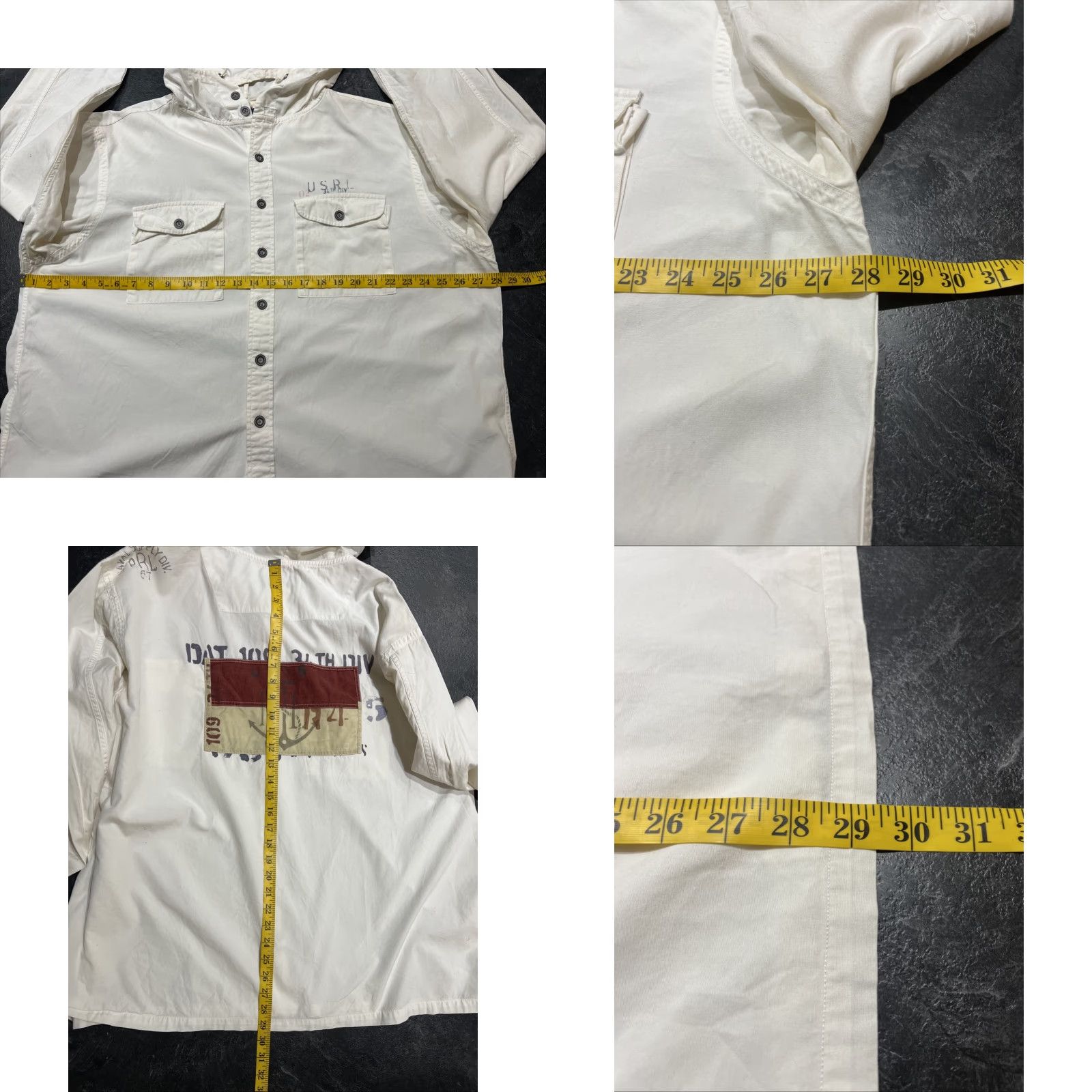 Polo Ralph Lauren POLO RALPH LAUREN Vintage Hoodie Shirt Naval Supply 2XL White Men’s Size US XXL / EU 58 / 5 - 8 Thumbnail