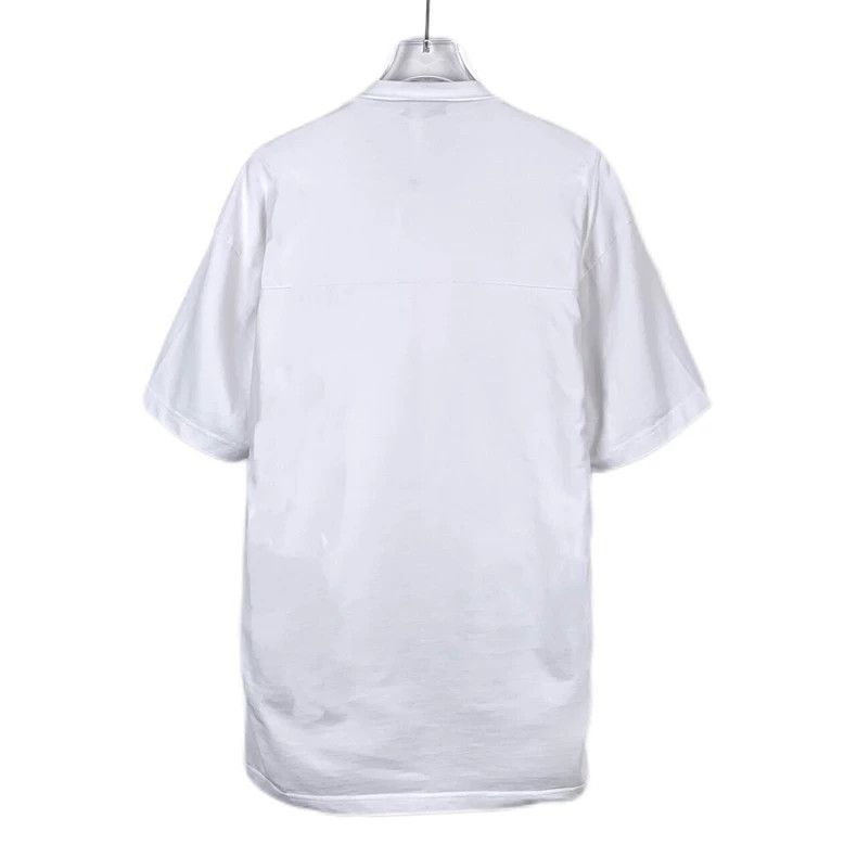 Balenciaga Balenciaga White logo embroidered crew neck cotton short s Size US M / EU 48-50 / 2 - 2 Thumbnail
