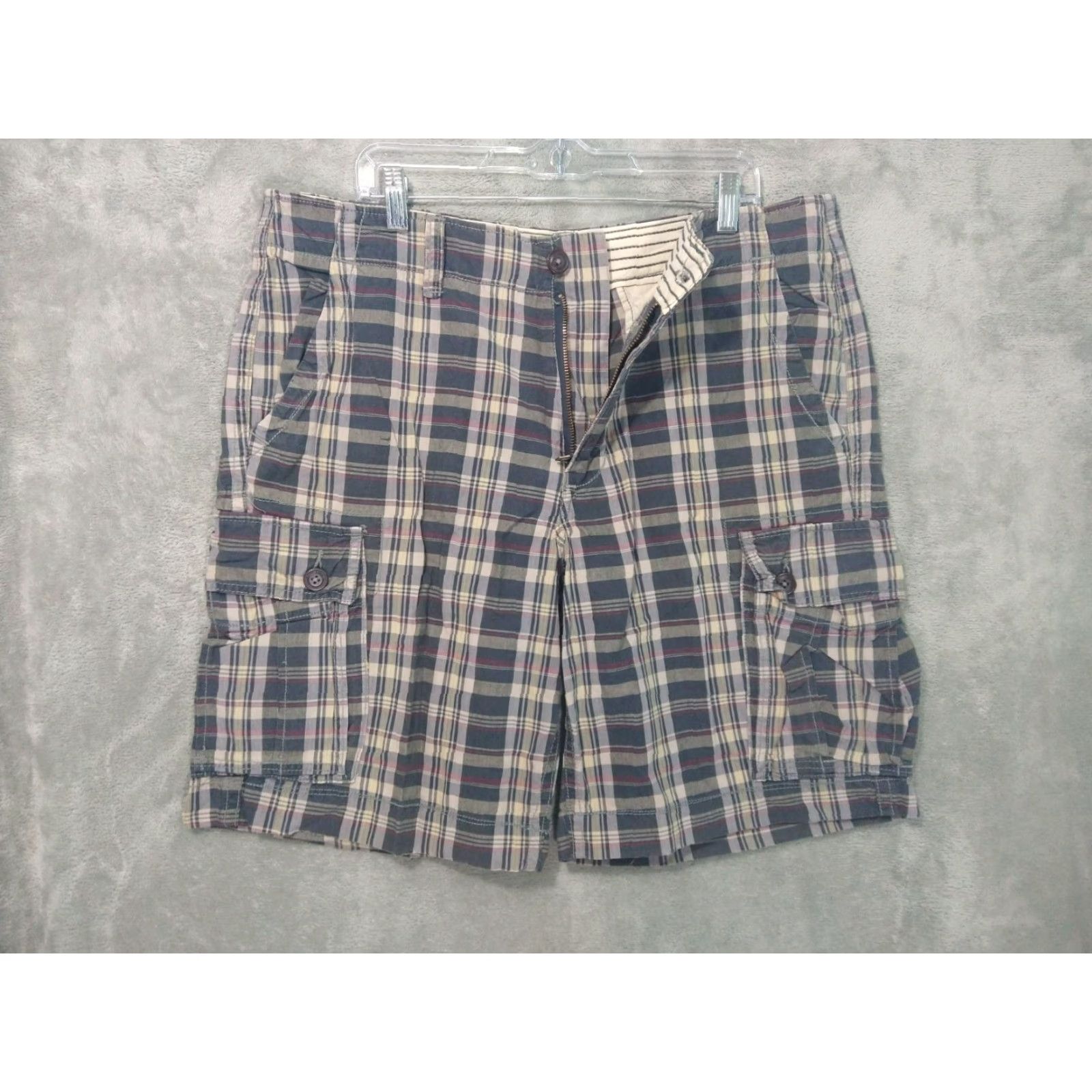American Eagle Outfitters American Eagle Outfitters Cargo Shorts Mens 36 Blue Plaid Classic Grunge Casual Size US 36 / EU 52 - 2 Thumbnail