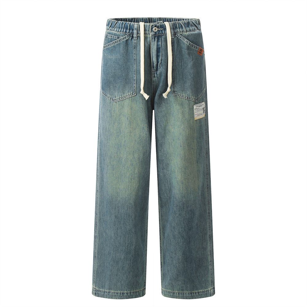 Japanese Brand × Jean American retro casual straight loose washed gradient jeans Size US 32 / EU 48 - 1 Thumbnail