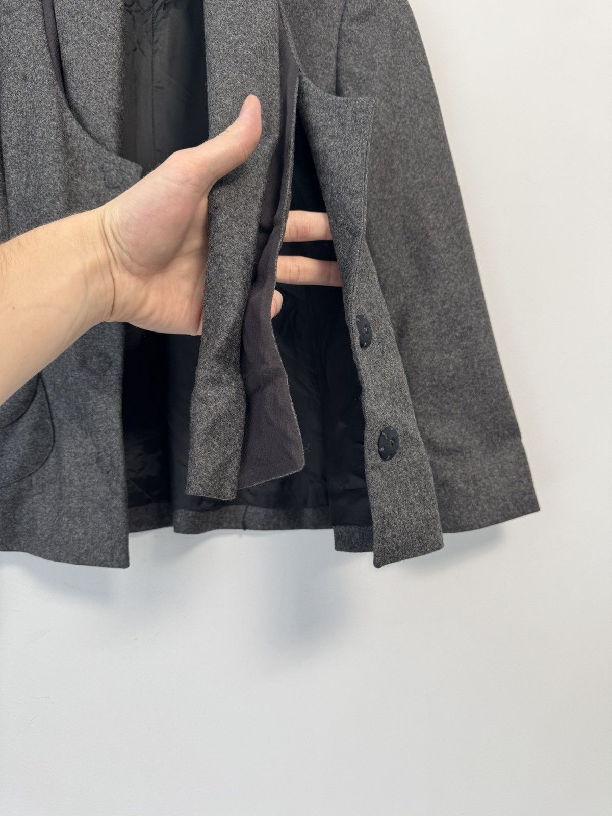 Miu Miu Miu Miu Vintage Fleece Wool Gray Blazer Jacket Size 40 Size S / US 4 / IT 40 - 9 Thumbnail