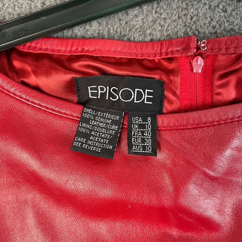 Other Episode Genuine Leather Dress - Size 10 - Red Size M / US 6-8 / IT 42-44 - 5 Thumbnail