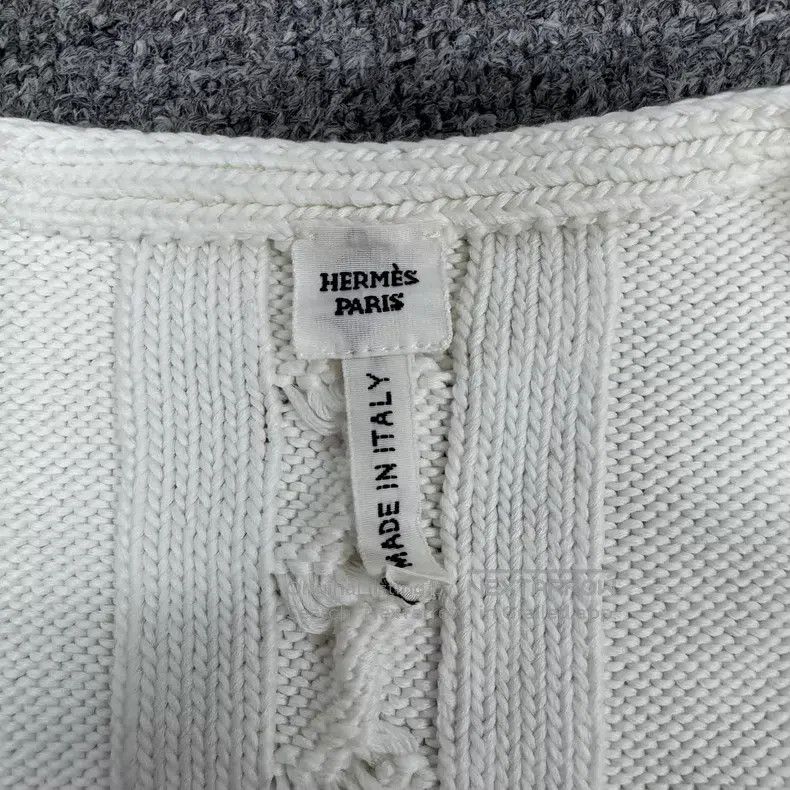 Hermes Hermes Ivory V-neck Cable Knit Vest Size S / US 4 / IT 40 - 5 Thumbnail