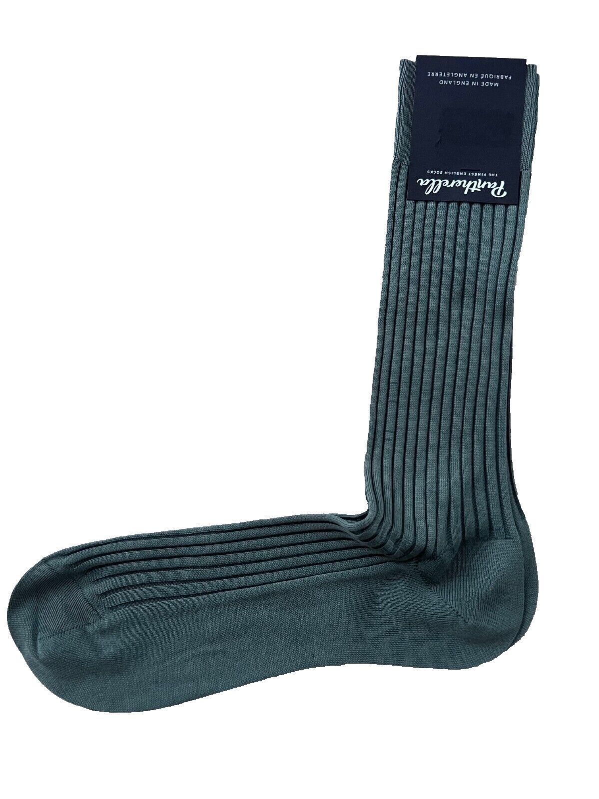 Pantherella Pantherella Cotton Blend Rib Socks Army Green ( M ) Size ONE SIZE - 1 Thumbnail