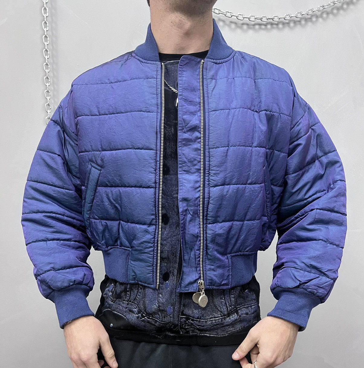 Issey Miyake × Japanese Brand × Vintage NYLON LAUTREMONT REVERSIBLE BOMBER JPG STYLE Y2K Size US M / EU 48-50 / 2 - 1 Thumbnail