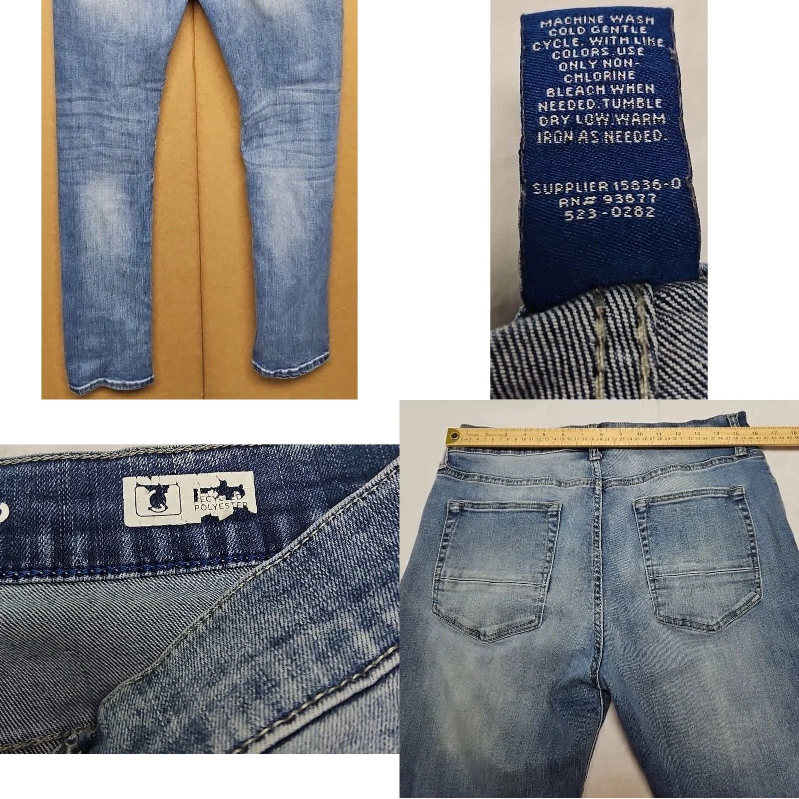 Vintage Arizona Jean Co Men’s Slim Fit Jeans Blue Stretch Light Wash 32x32 Jeans Size US 32 / EU 48 - 8 Thumbnail