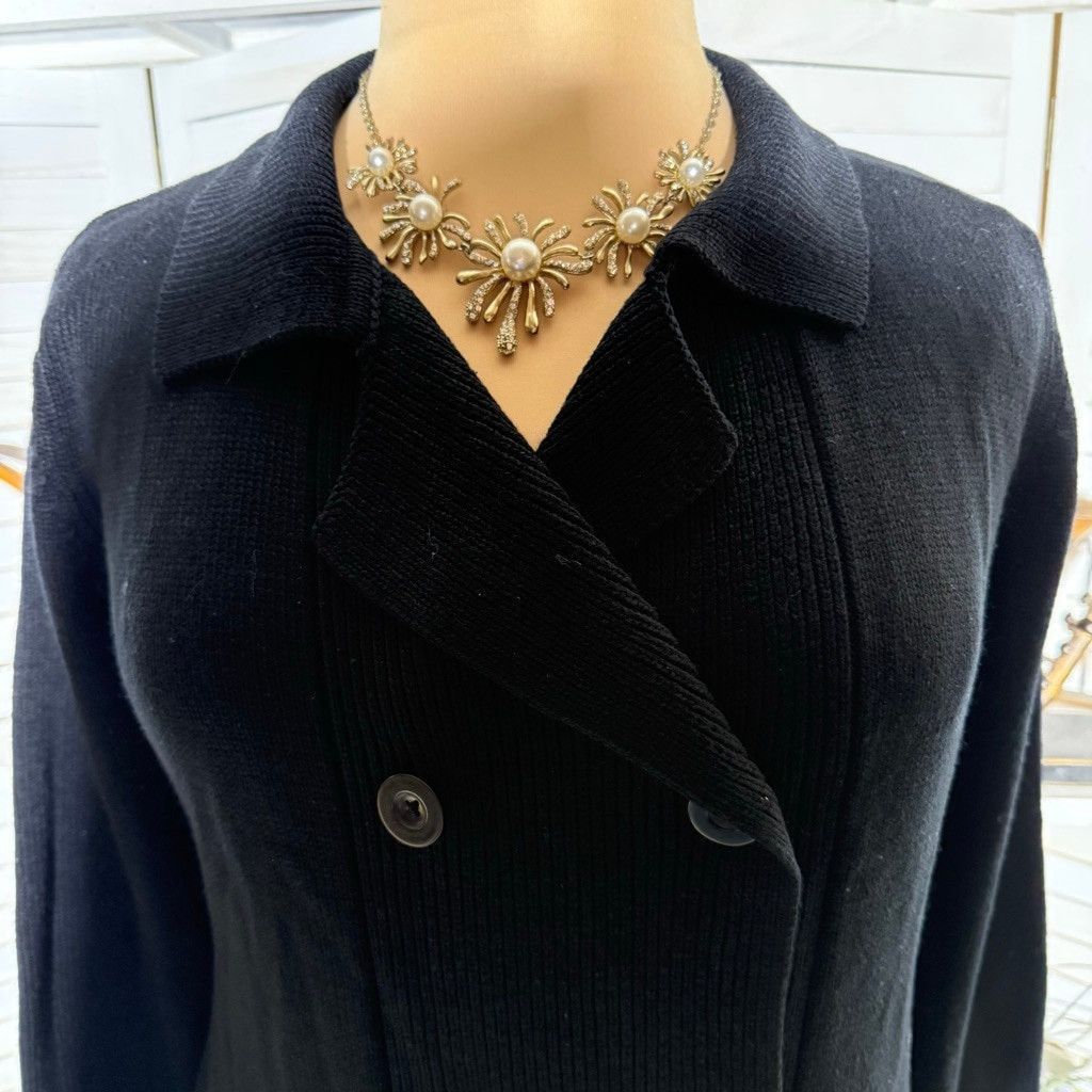 EFFECTOR Vintage 90s Y2K cardigan buttoned down knit black sz XL Size XL / US 12-14 / IT 48-50 - 7 Thumbnail