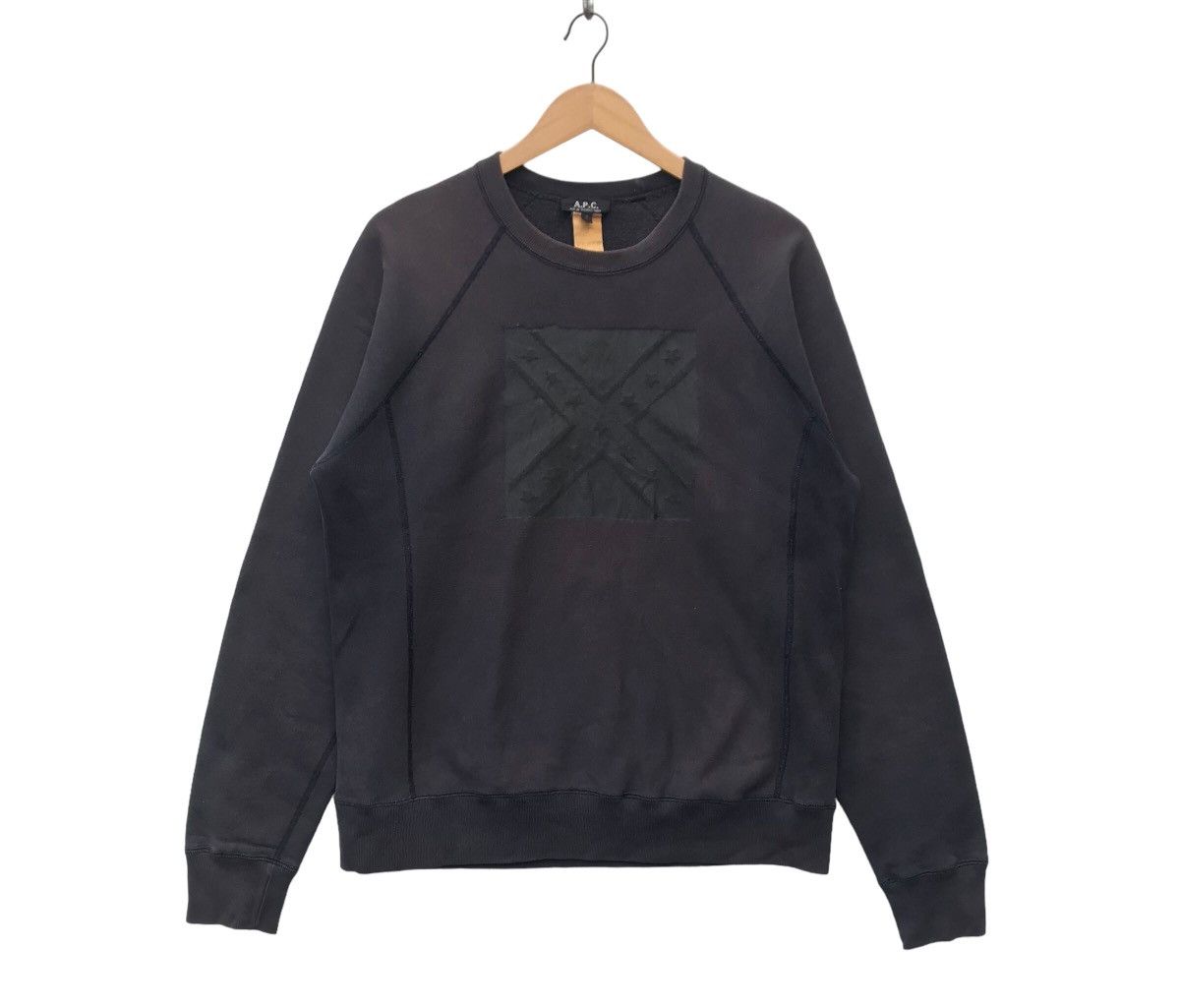 A.P.C. Faded Black Apc French Made Reverse Weave Crewneck Size US M / EU 48-50 / 2 - 1 Thumbnail