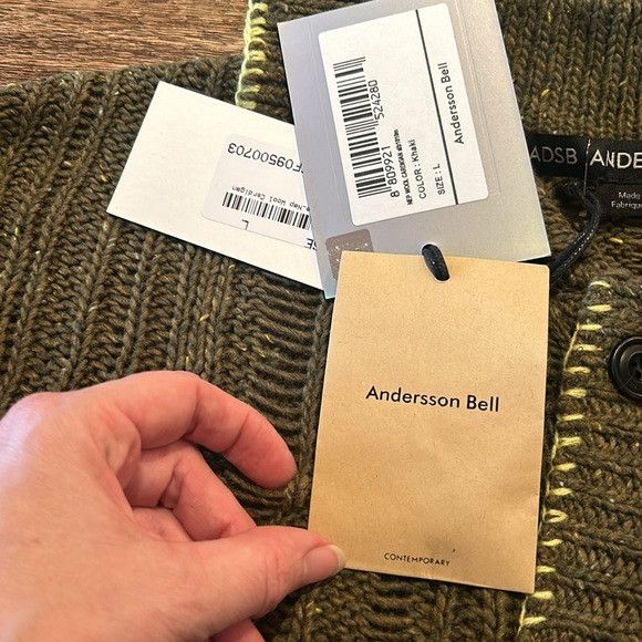 Andersson Bell NEW SSENSE ANDERSSON BELL Khaki Nep Cardigan large Size L / US 10 / IT 46 - 6 Thumbnail