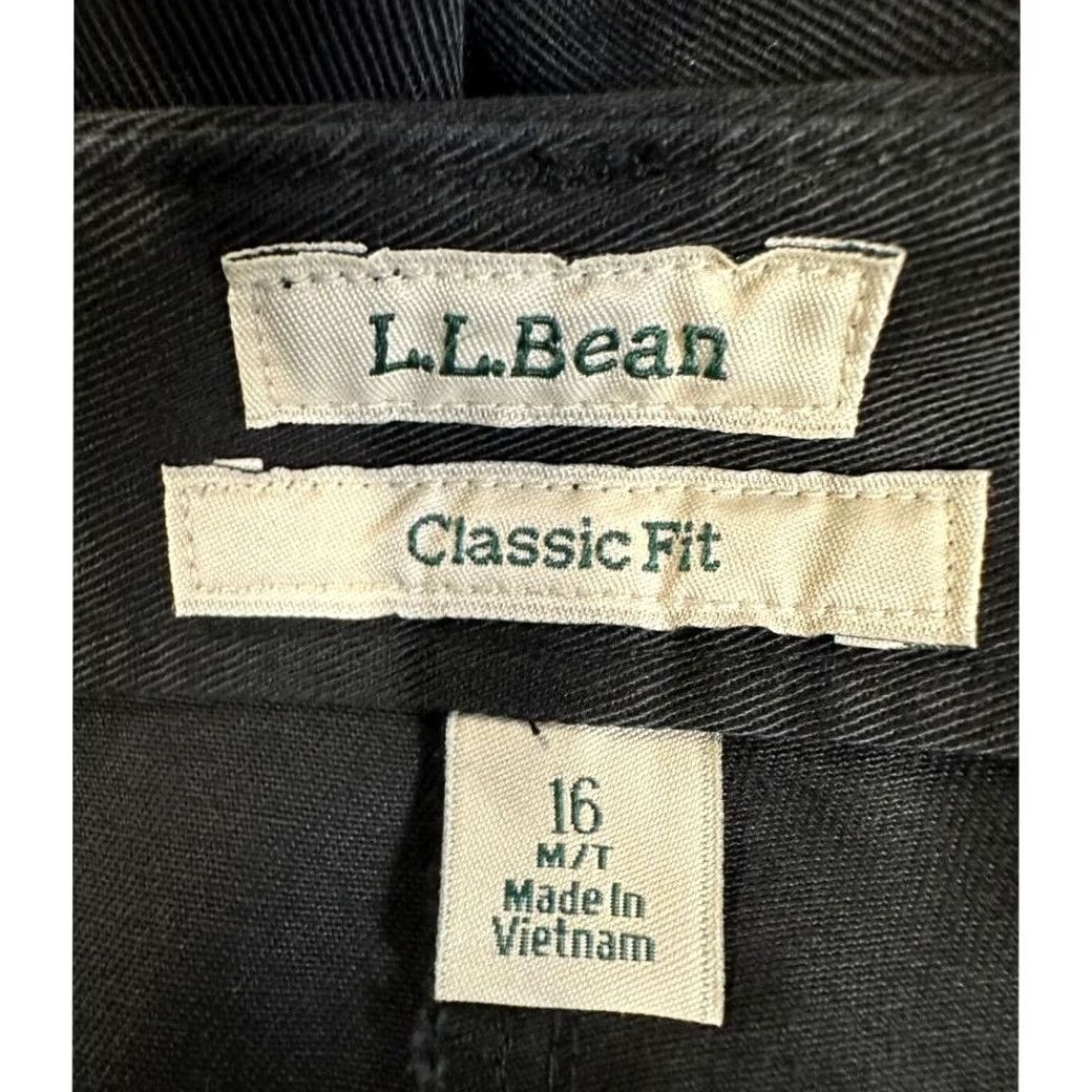 Vintage L.L. Bean Pants Women 16 Medium Tall Black Classic Fit Straight Khaki NEW Ladies Pants Women's 16W Plus 36x31.5 Casual Preppy Mens Womens Boys Girls Size 38" / US 16 / IT 52 - 3 Thumbnail